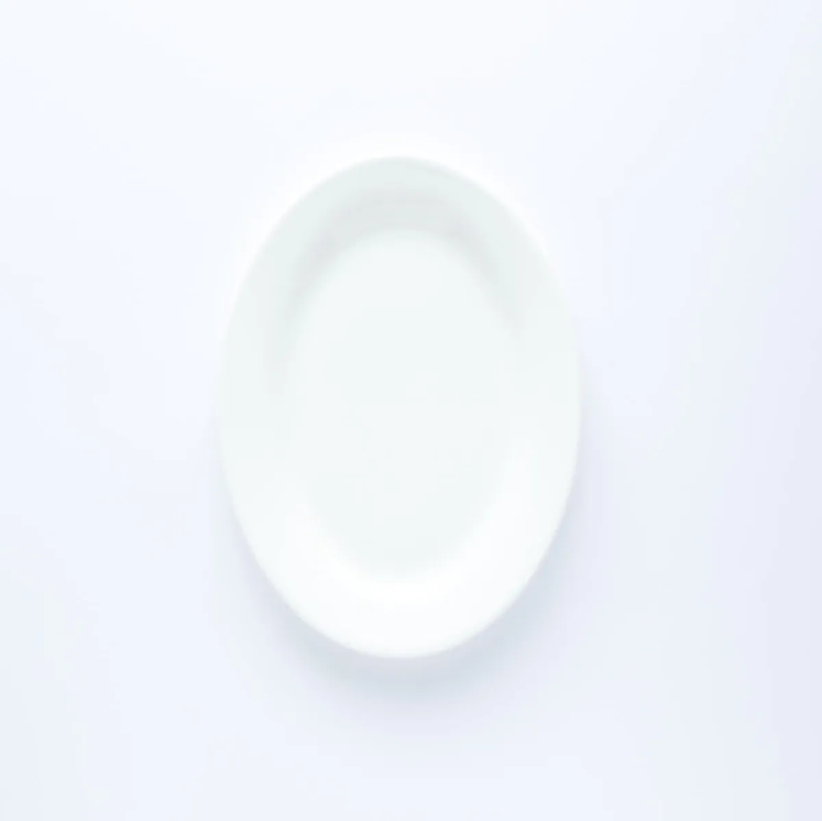 PL20-0097 - White Ceramic Plate - 8" 5.75" (LW)