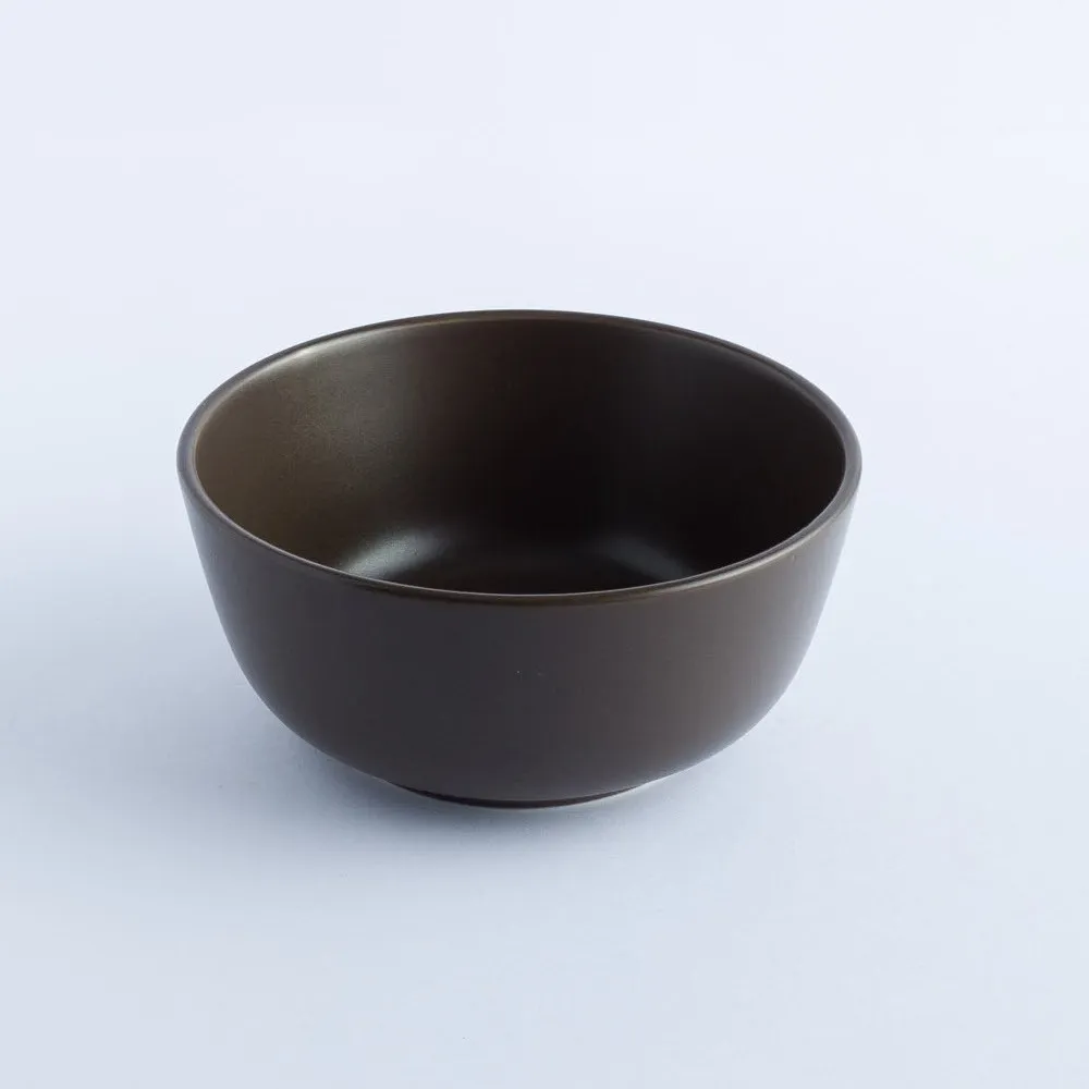 BW20-0132 - Brown Ceramic Bowl - 5.5" 2.5" (DH)