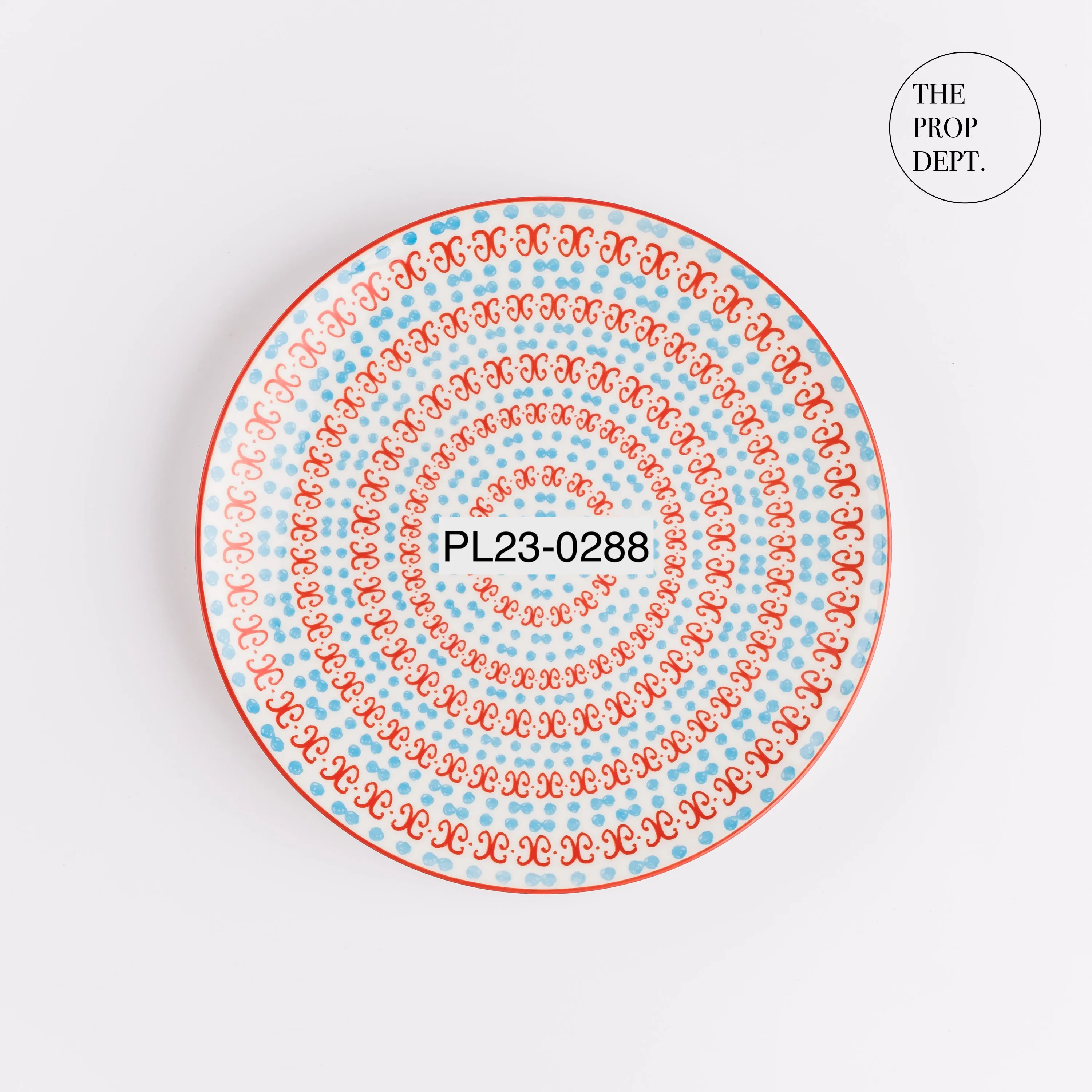 PL23-0288 - Blue Orange Ceramic Plate - 7.5" (D)