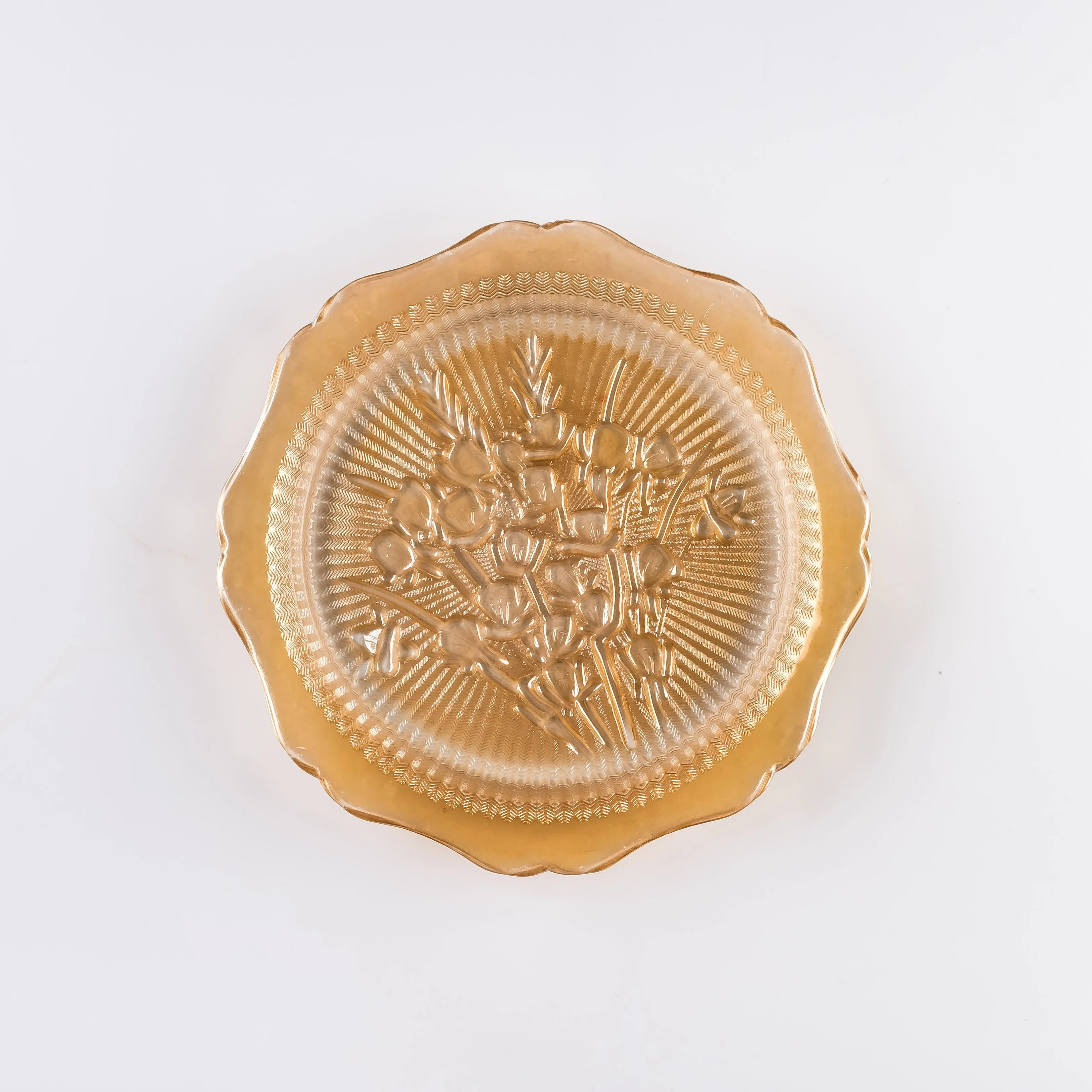 PL21-0224 - Yellow Glass Plate - 9" (D)