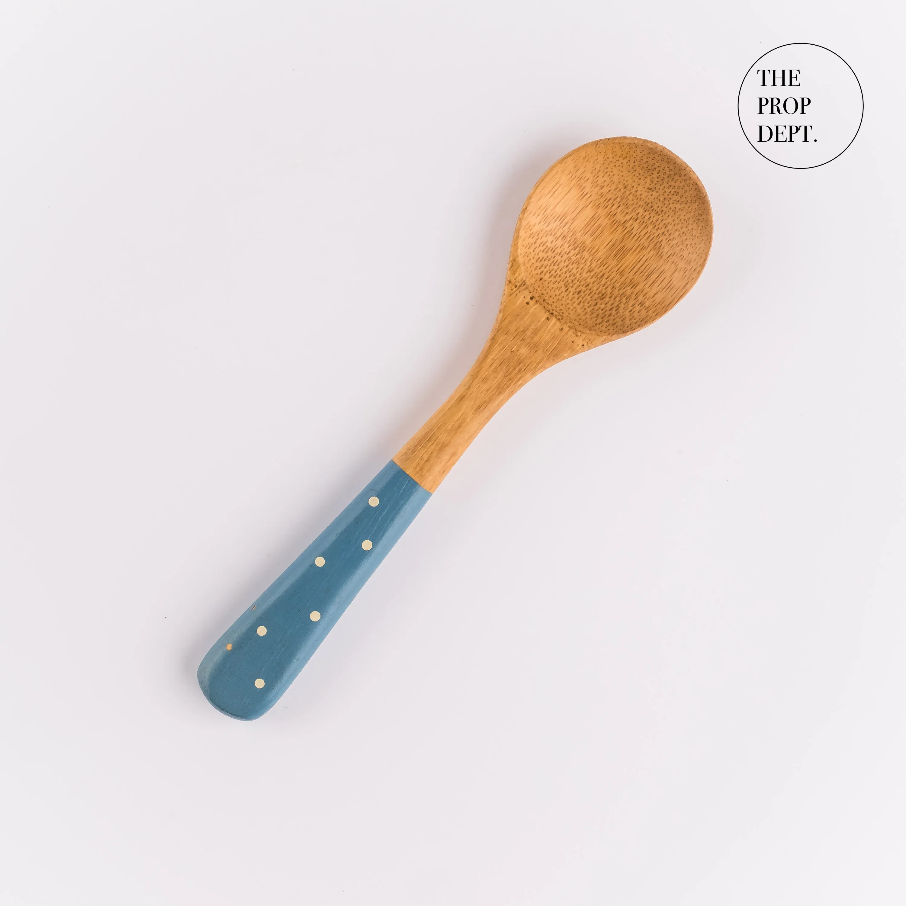 UT23-0402 - Brown Blue Wood Spoon - 6.5" (L)