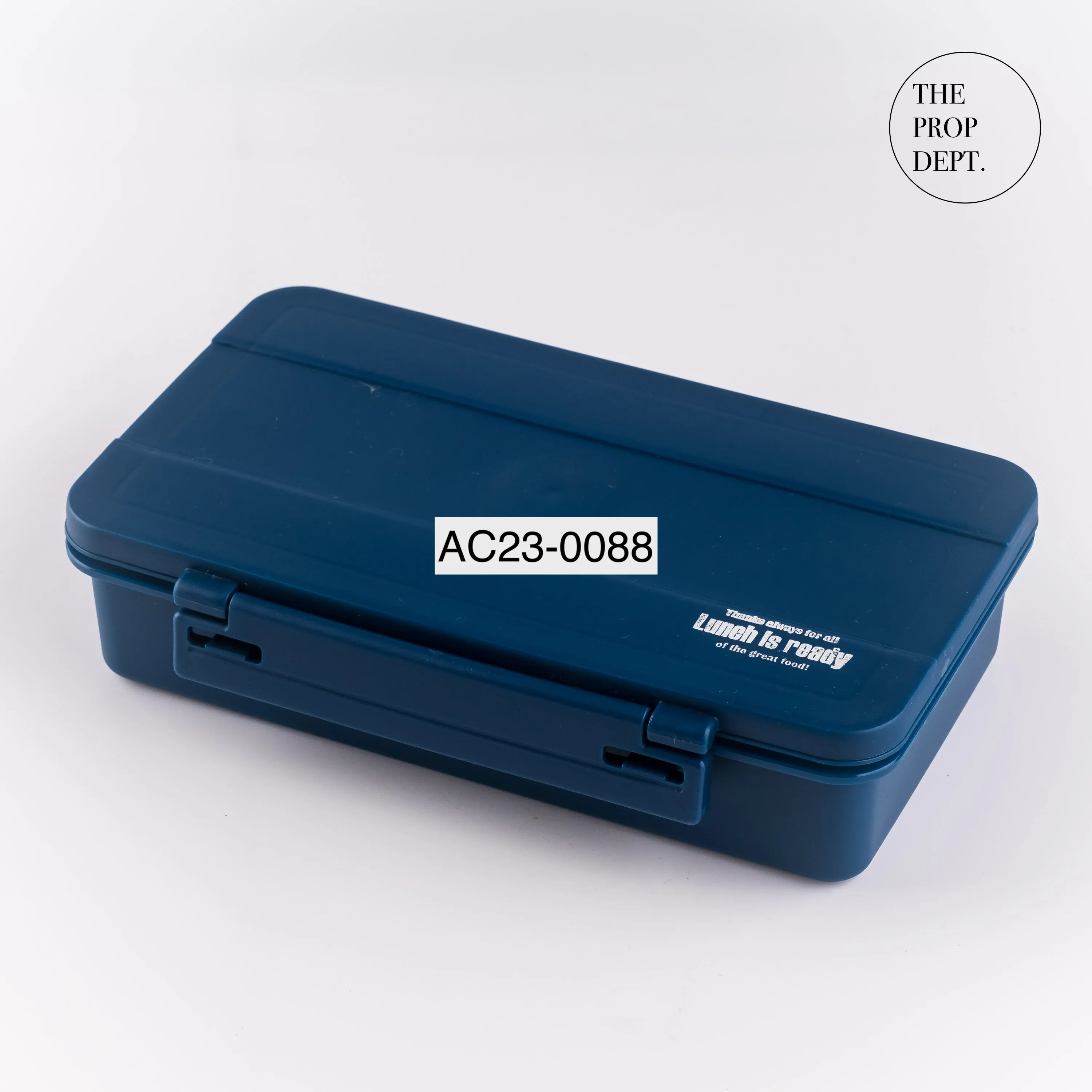 AC23-0088 - Blue Plastic Lunchbox - 4.75" 8.5" 2" (LWH)