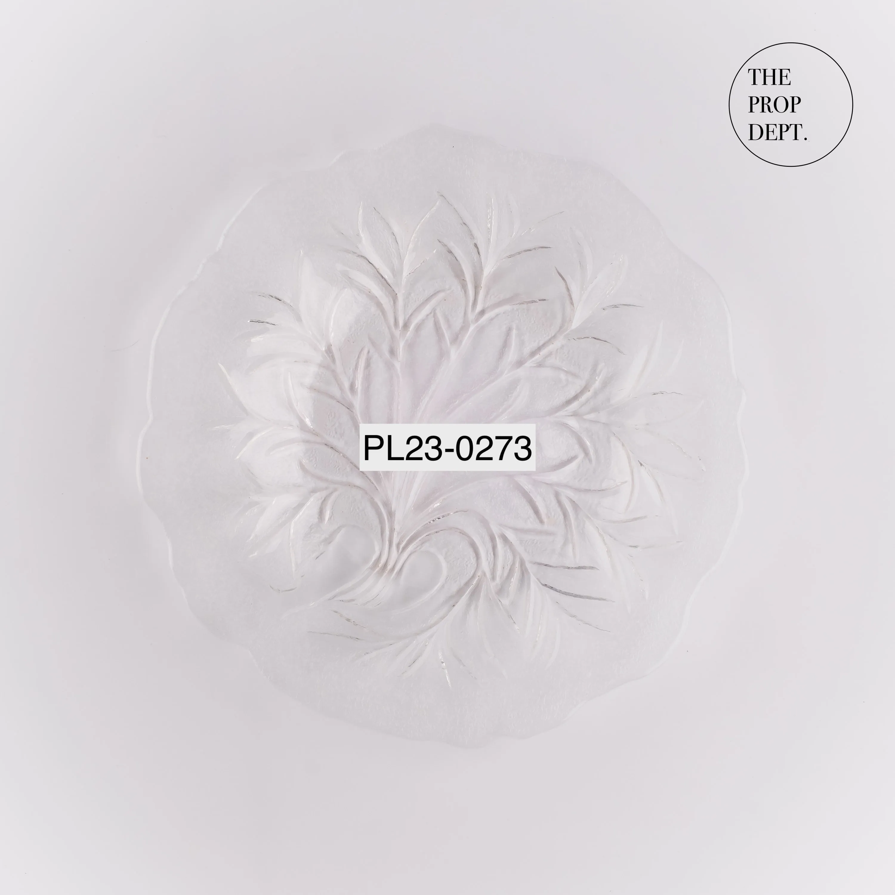 PL23-0273 - Clear Glass Platter - 12" 0.75" (DH)