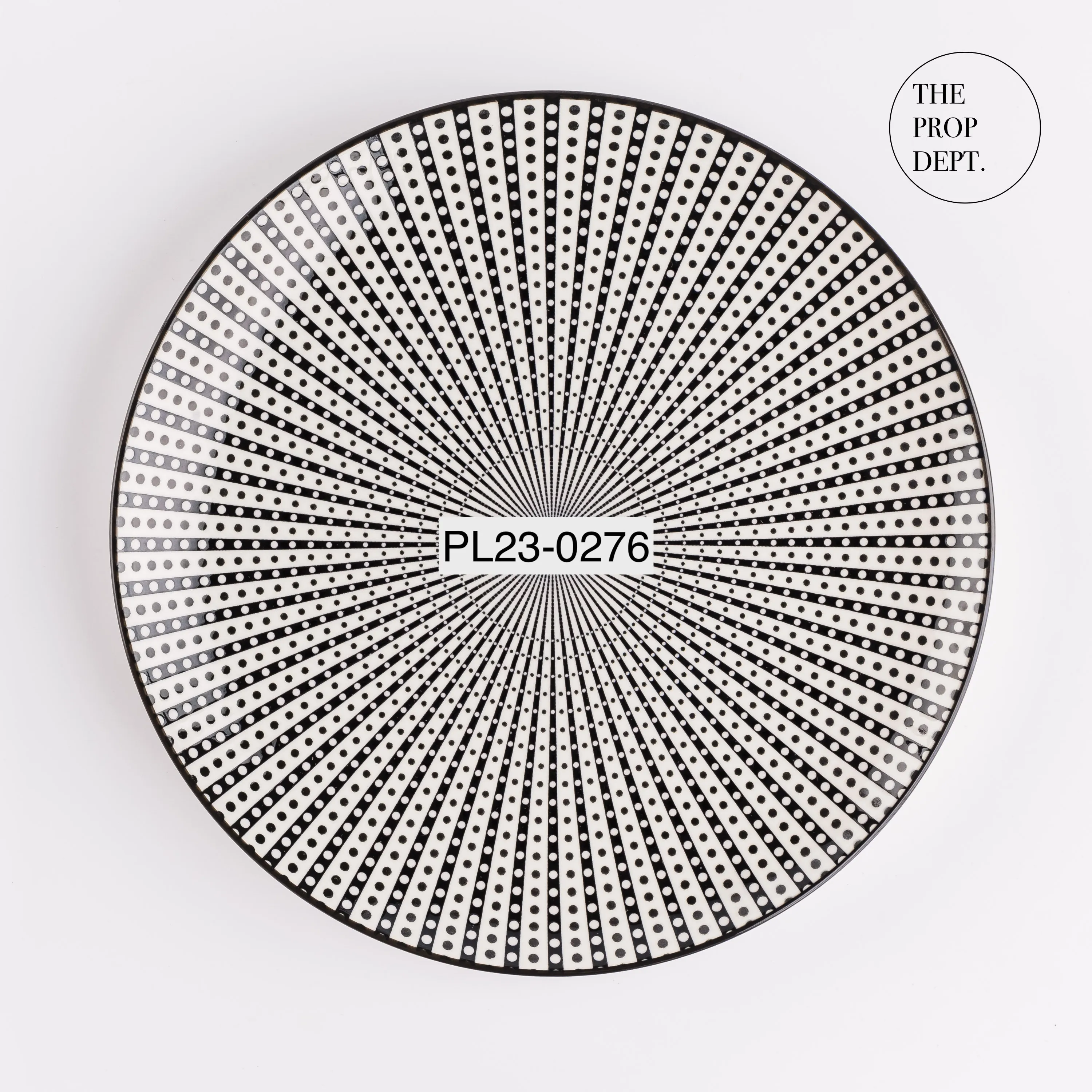 PL23-0276 - Black White Ceramic Plate - 10.25" (D)
