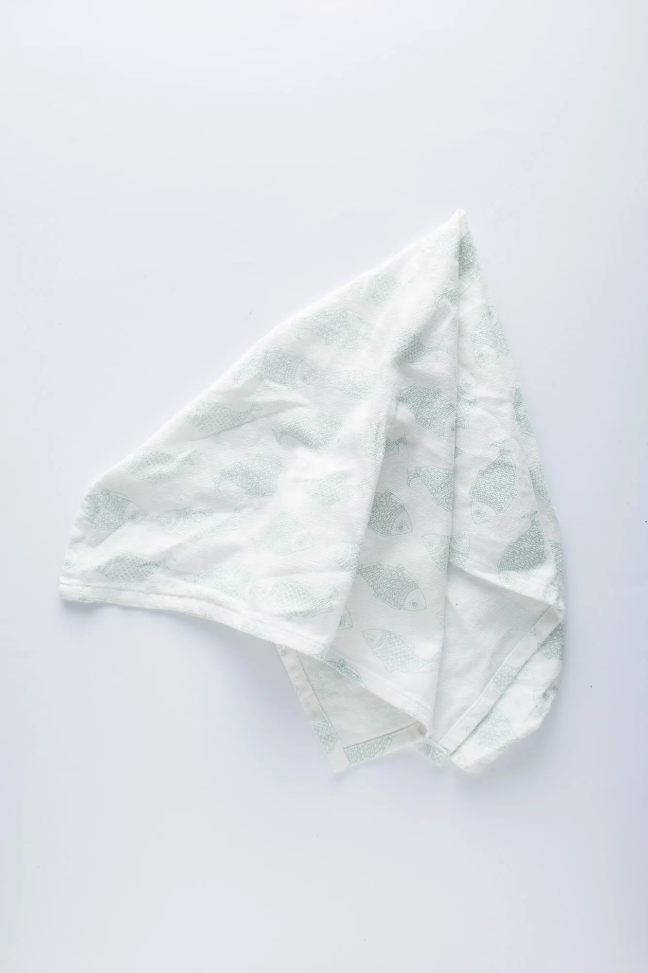 LN20-0031 - White Blue Fabric Kitchen towel