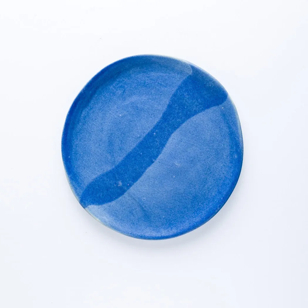 ST20-0051 - Blue Stoneware Plate - 7.75" (D)