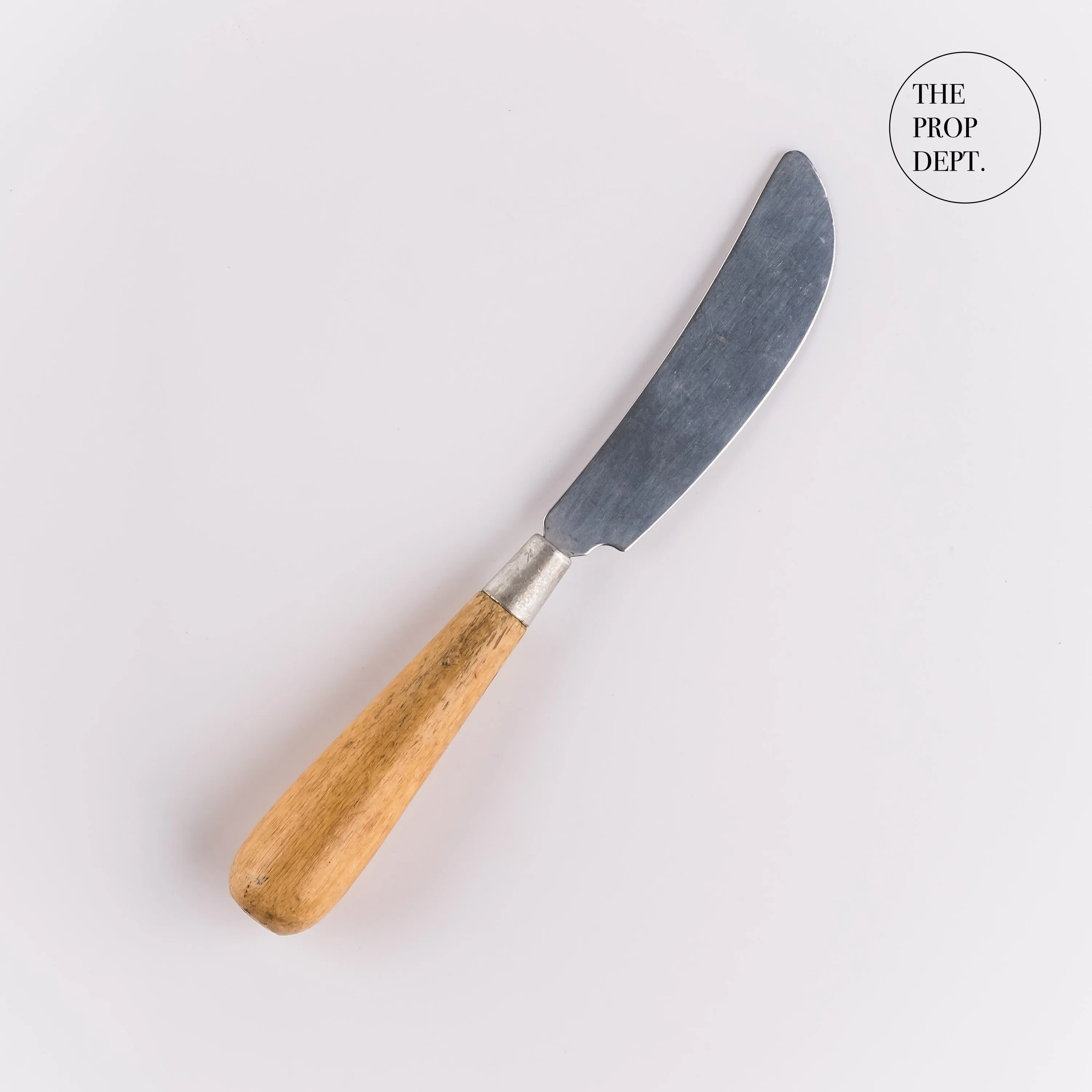 UT23-0322 - Silver Wood Metal Knife - 7.5" (L)