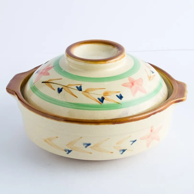 BW20-0286 - Beige Brown Ceramic Ulam Bowl - 7.5" 2.75" (DH)