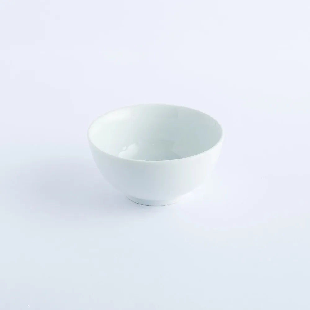 BW20-0173 - White Ceramic Bowl - 4.5" 2.25" (DH)