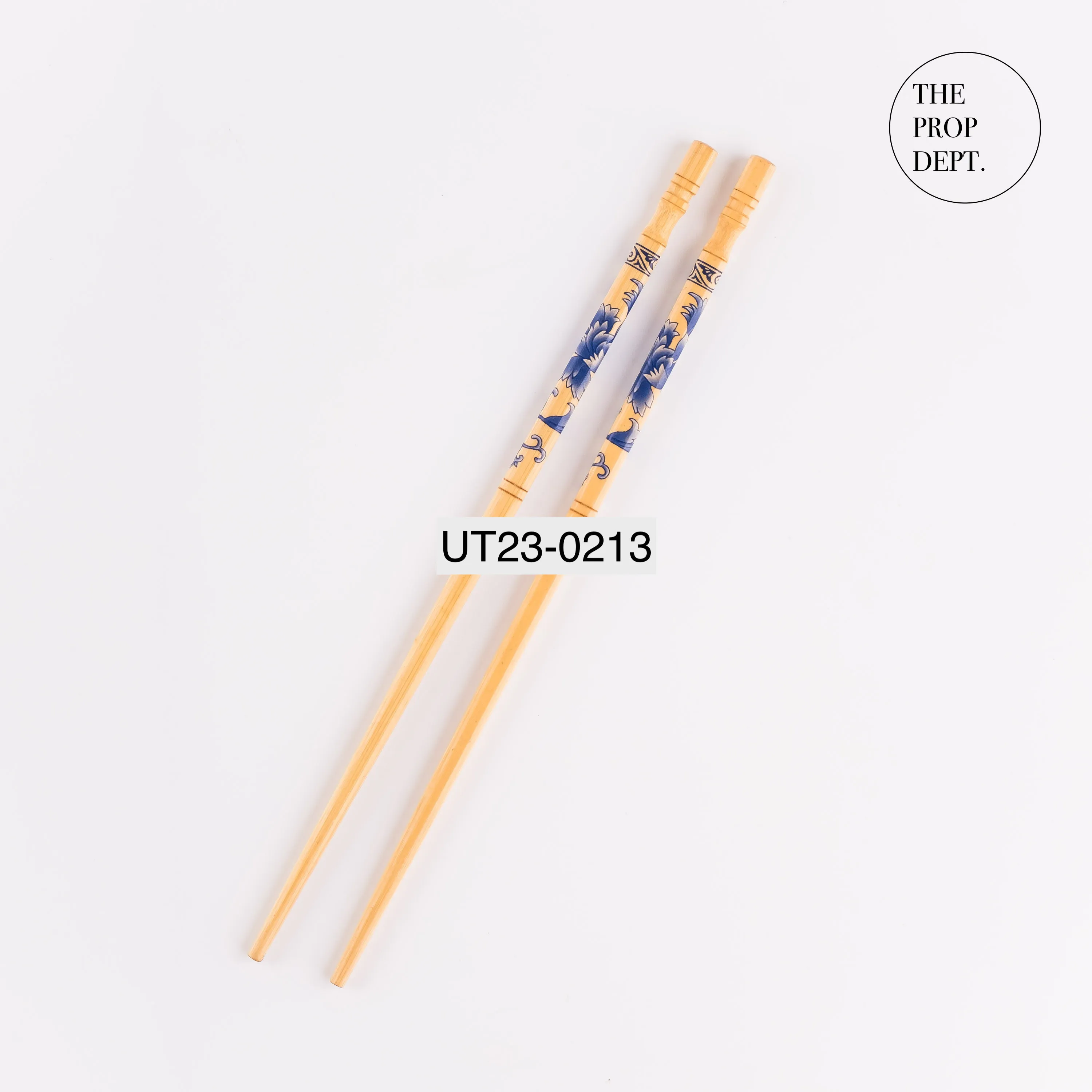 UT23-0213 - Blue Brown Wood Chopsticks - 9.75" (L)
