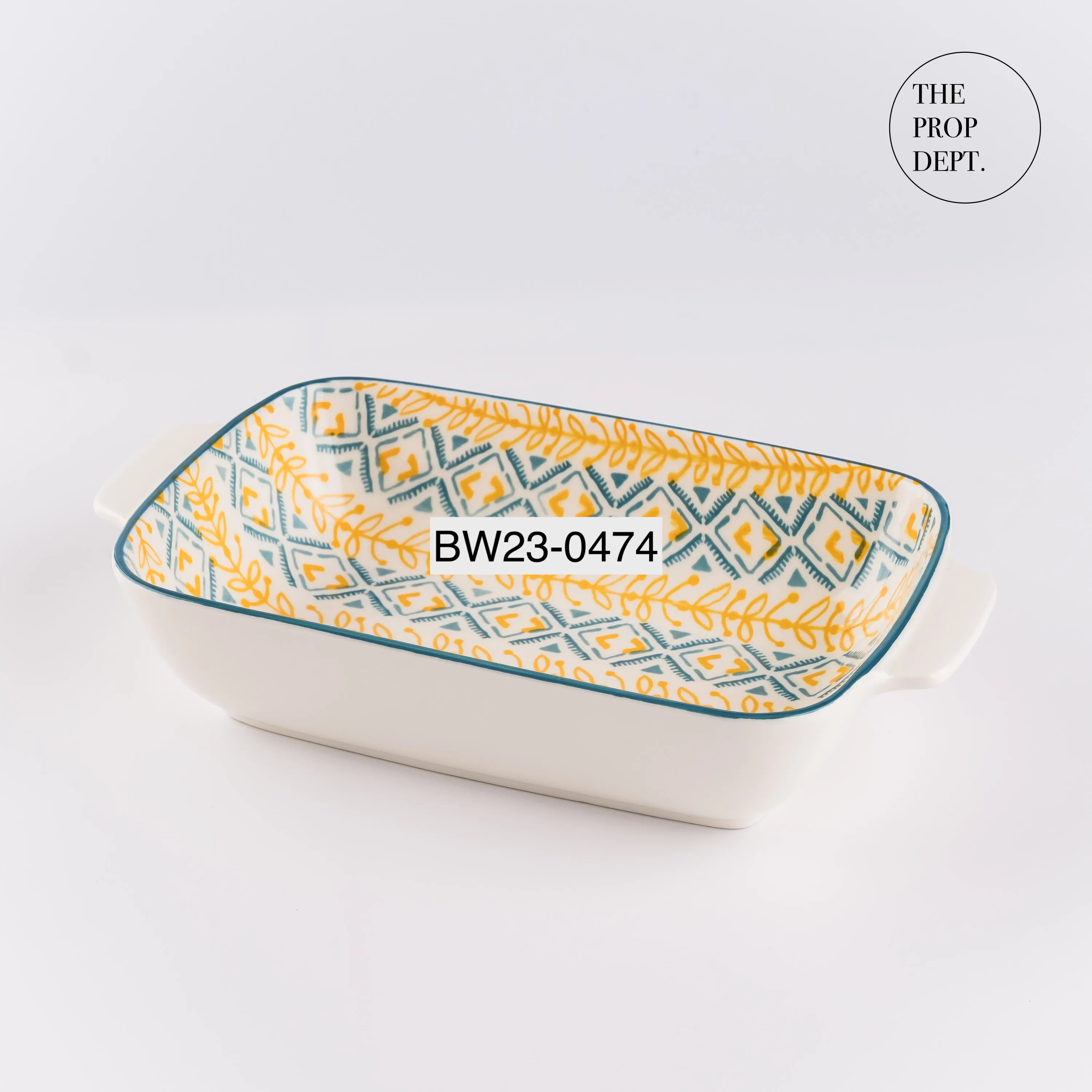 BW23-0474 - Blue Yellow Bowl - 9.25" 6" 2" (LWH)