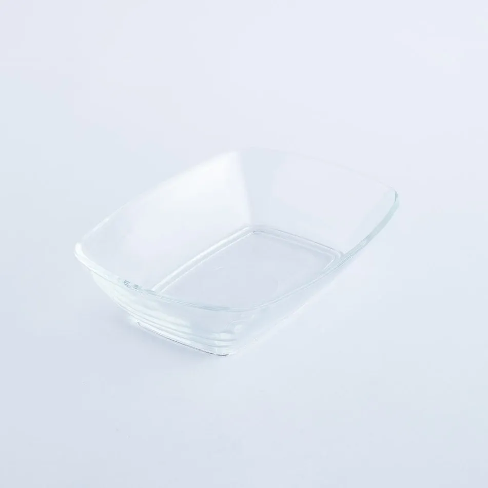 BW20-0030 - Clear Glass Bowl - 6.5" 4.75" 2.75" (LWH)