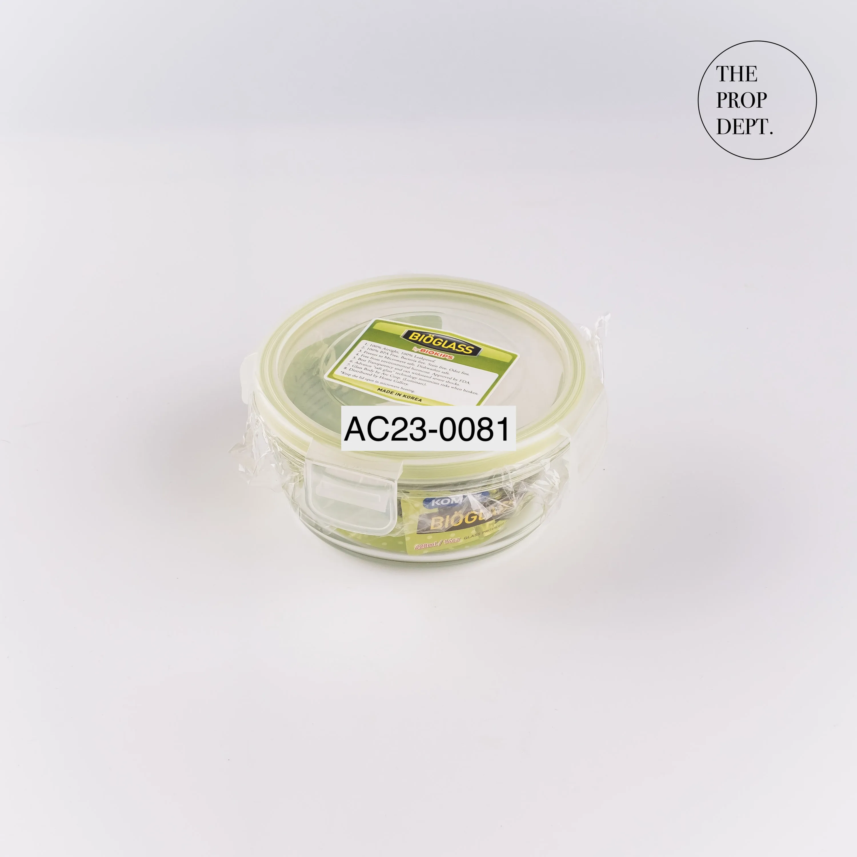 AC23-0081 - Clear Glass Lunchbox - 5" 2" (DH)