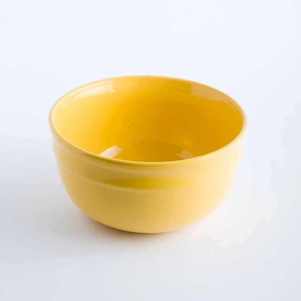 BW20-0106 - Yellow Ceramic Bowl - 6.25" 3.25" (DH)