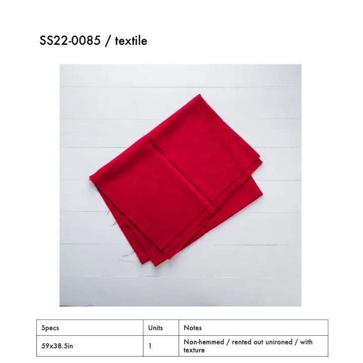 SS22-0085 - Red Fabric Surface - 59" 38.5" (LW)