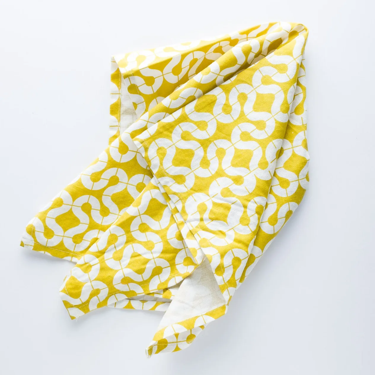 LN20-0025 - Yellow White Fabric Kitchen towel