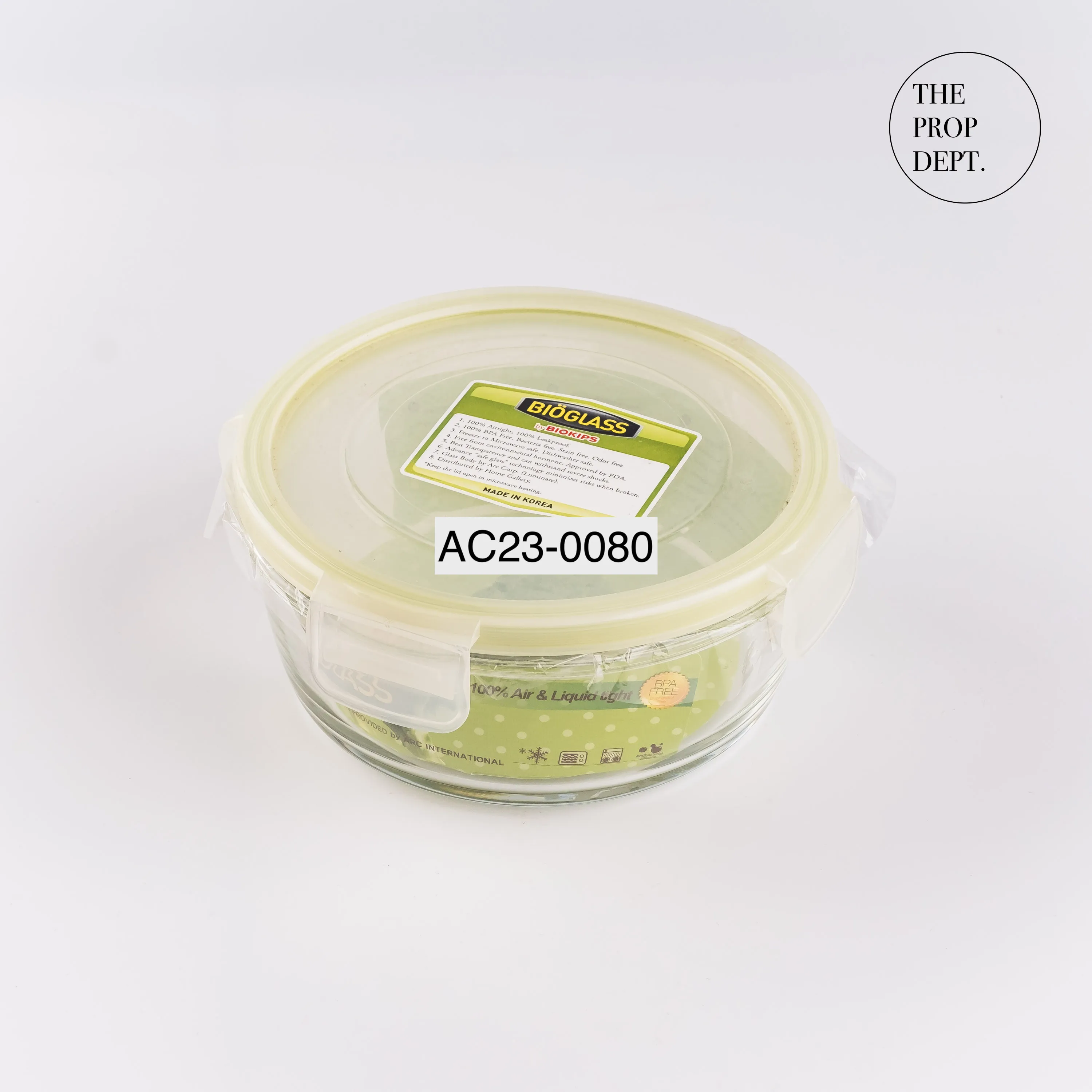 AC23-0080 - Clear Glass Lunchbox - 5.5" 2.5" (DH)