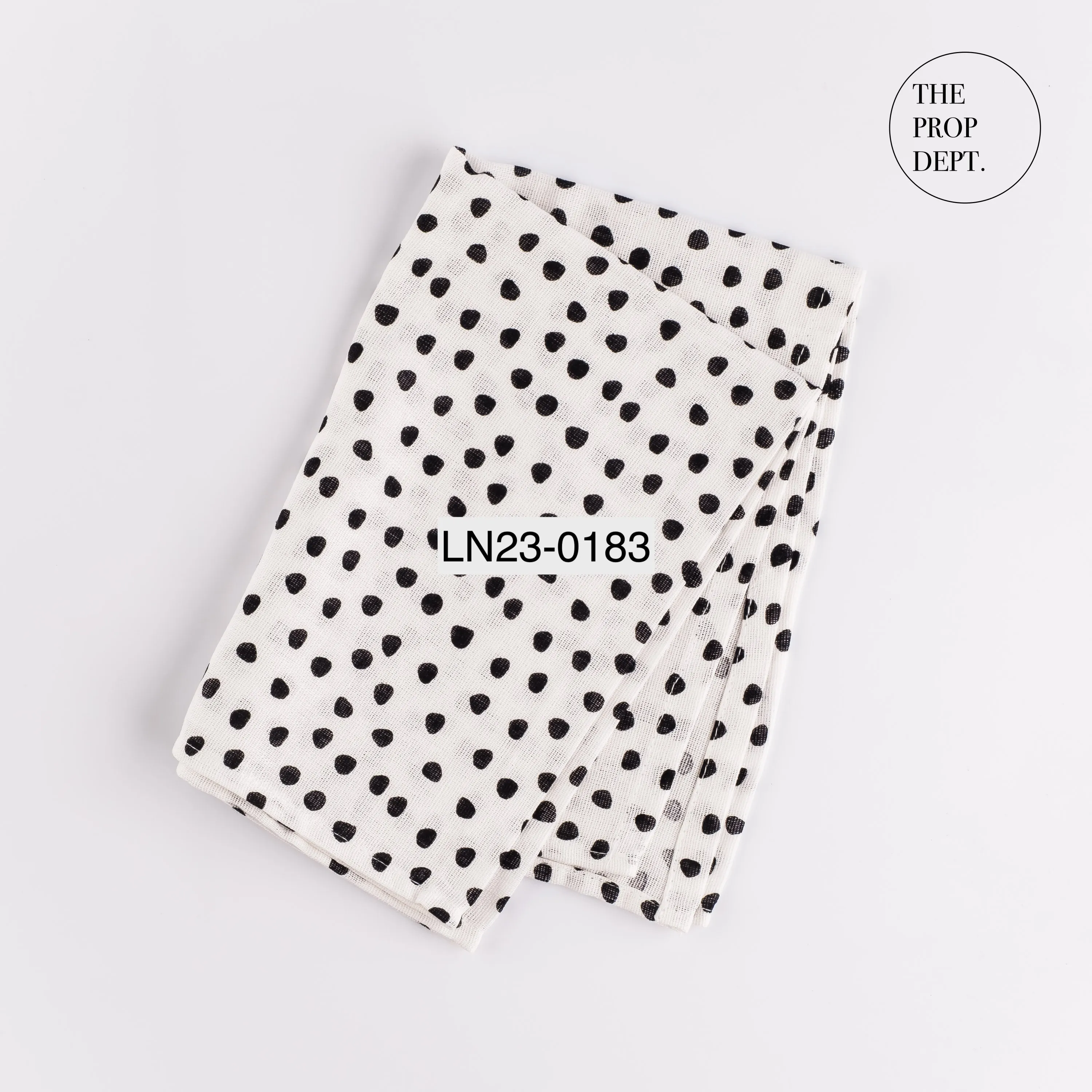 LN23-0183 - Black White Fabric Linen