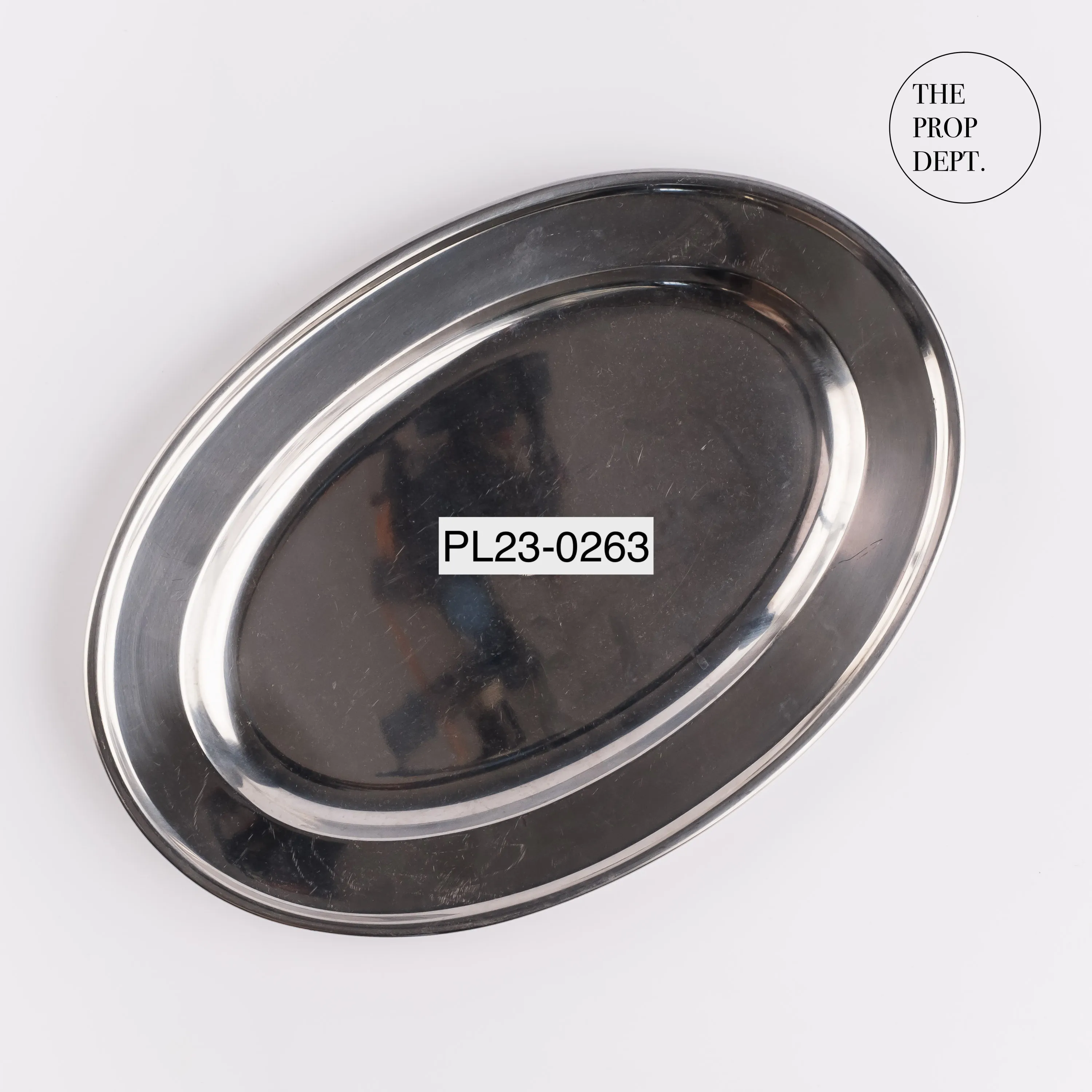 PL23-0263 - Silver Stainless Steel Platter - 14.5" 10.25" 0.75" (LWH)