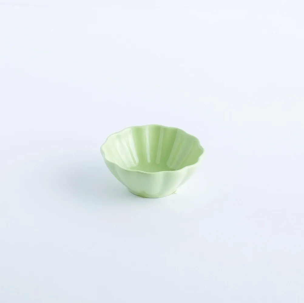 BW20-0209 - Green Ceramic Soy Dish - 3" 1.25" (DH)