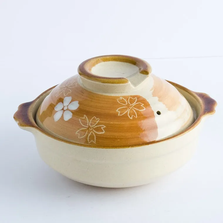 BW20-0285 - Beige Brown Ceramic Ulam Bowl - 6.5" 2.5" (DH)