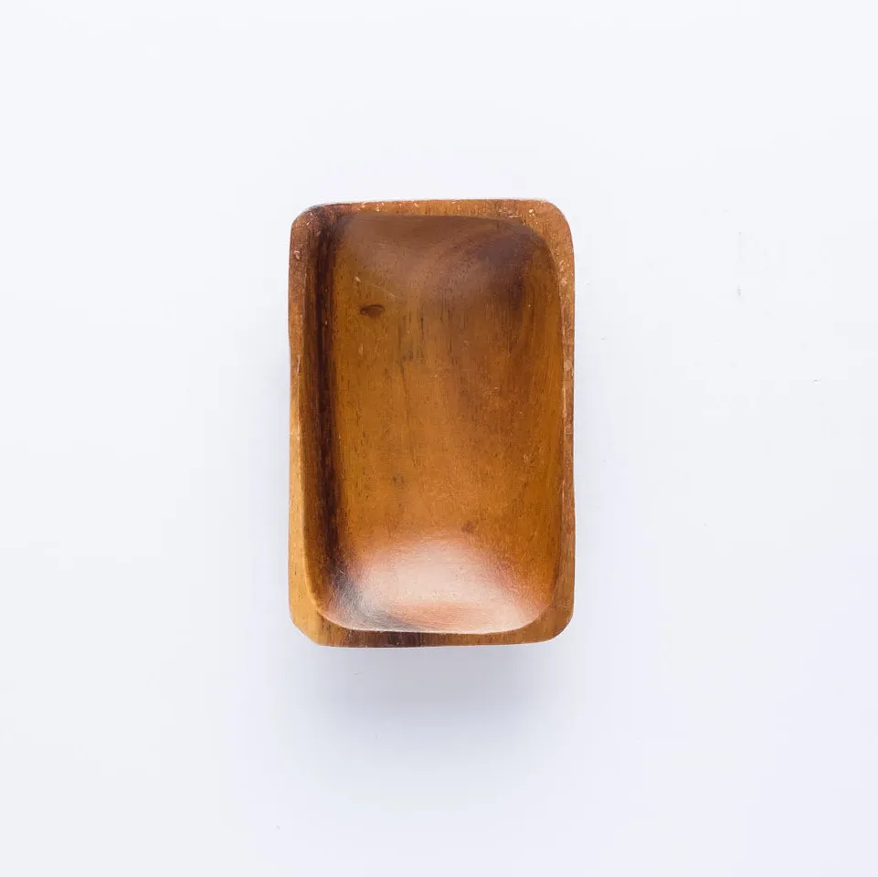 WW20-0010 - Brown Wooden Wares - 4.75" 3" 1.25" (LWH)