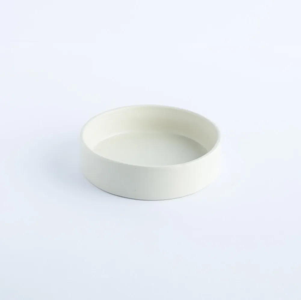 ST20-0005 - White Stoneware Bowl - 5" 1.25" (DH)