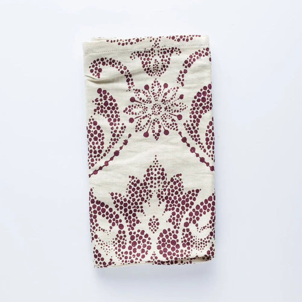 LN20-0067 - Purple Beige Fabric Table napkin