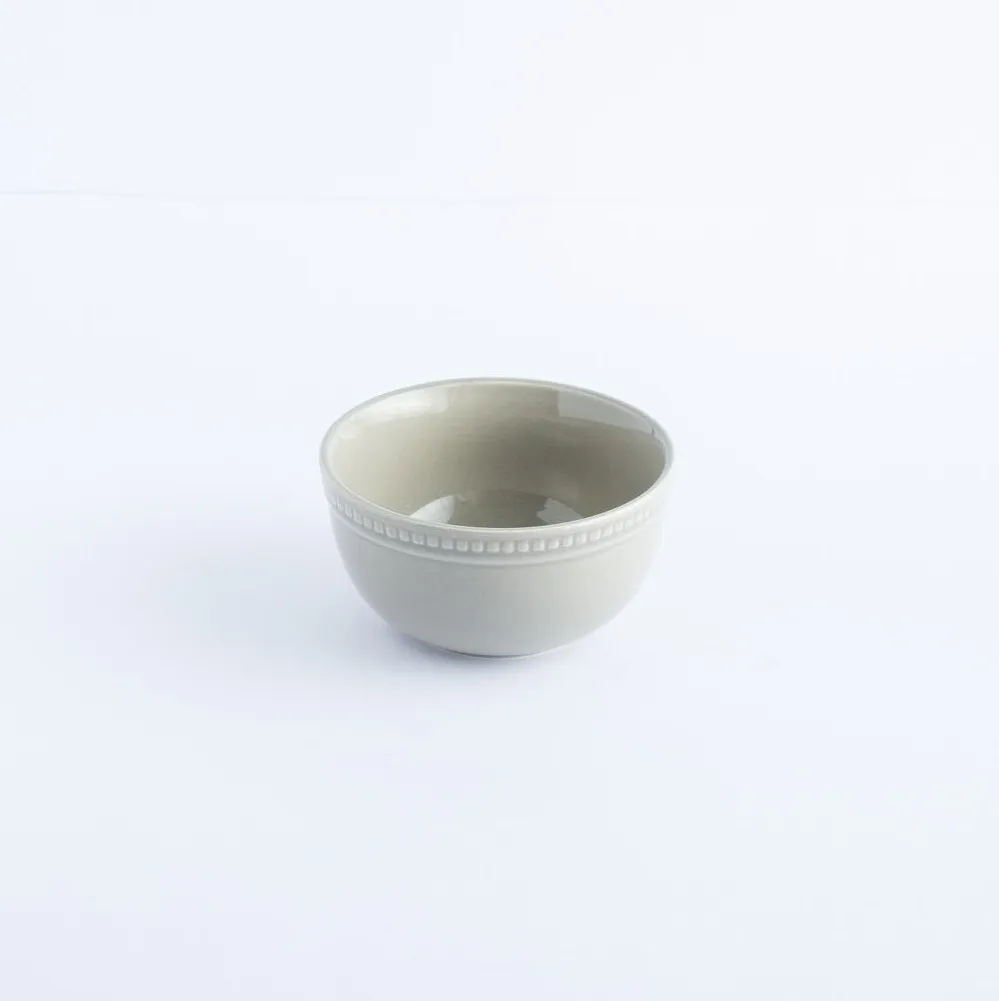 BW20-0107 - Beige Ceramic Bowl - 4" 2" (DH)