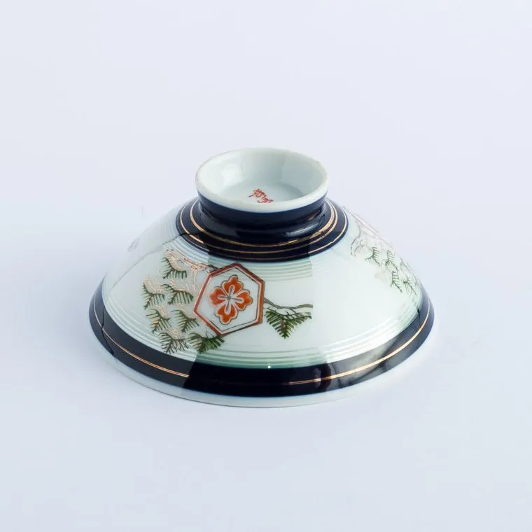 BW20-0122 - Black White Ceramic Bowl - 4.75" 2" (DH)