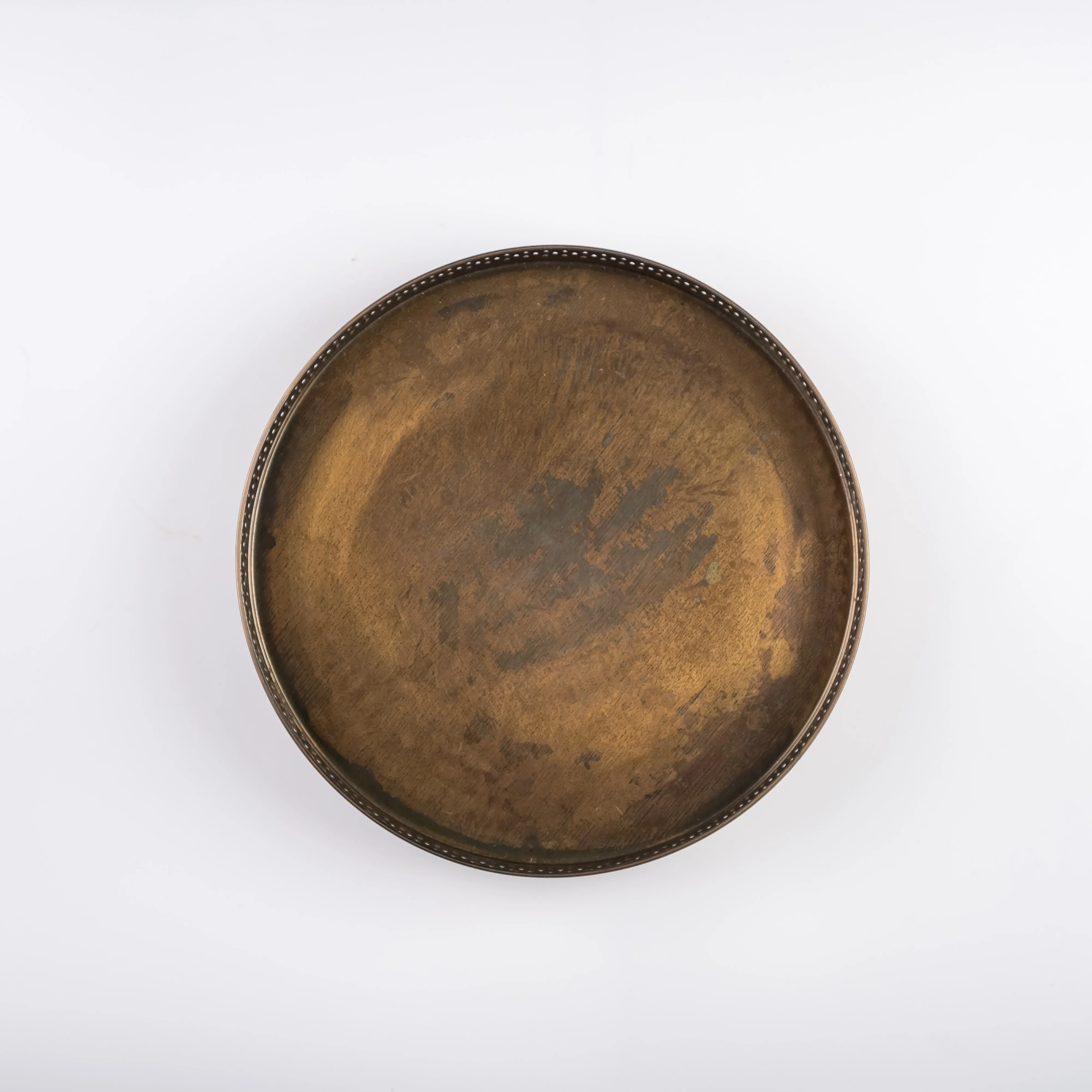 BO21-0044 - Gold Metal Tray - 12" 1.75" (DH)