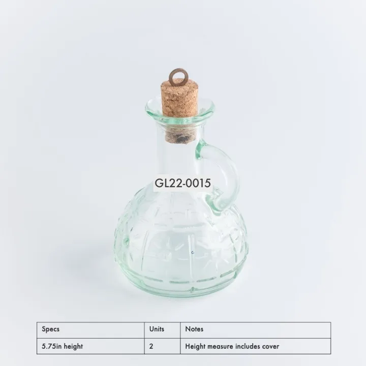GL22-0015 - Clear Glass Bottle - 5.75" (H)