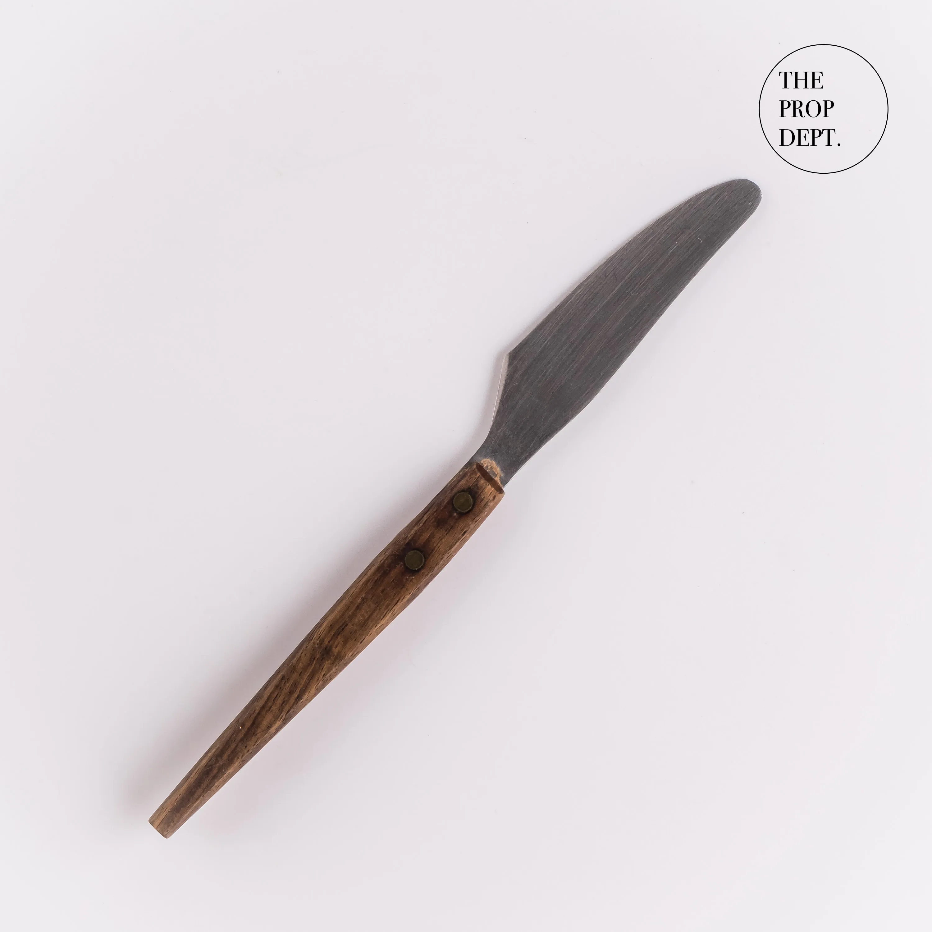 UT23-0307 - Silver Brown Metal Knife - 7.75" (L)