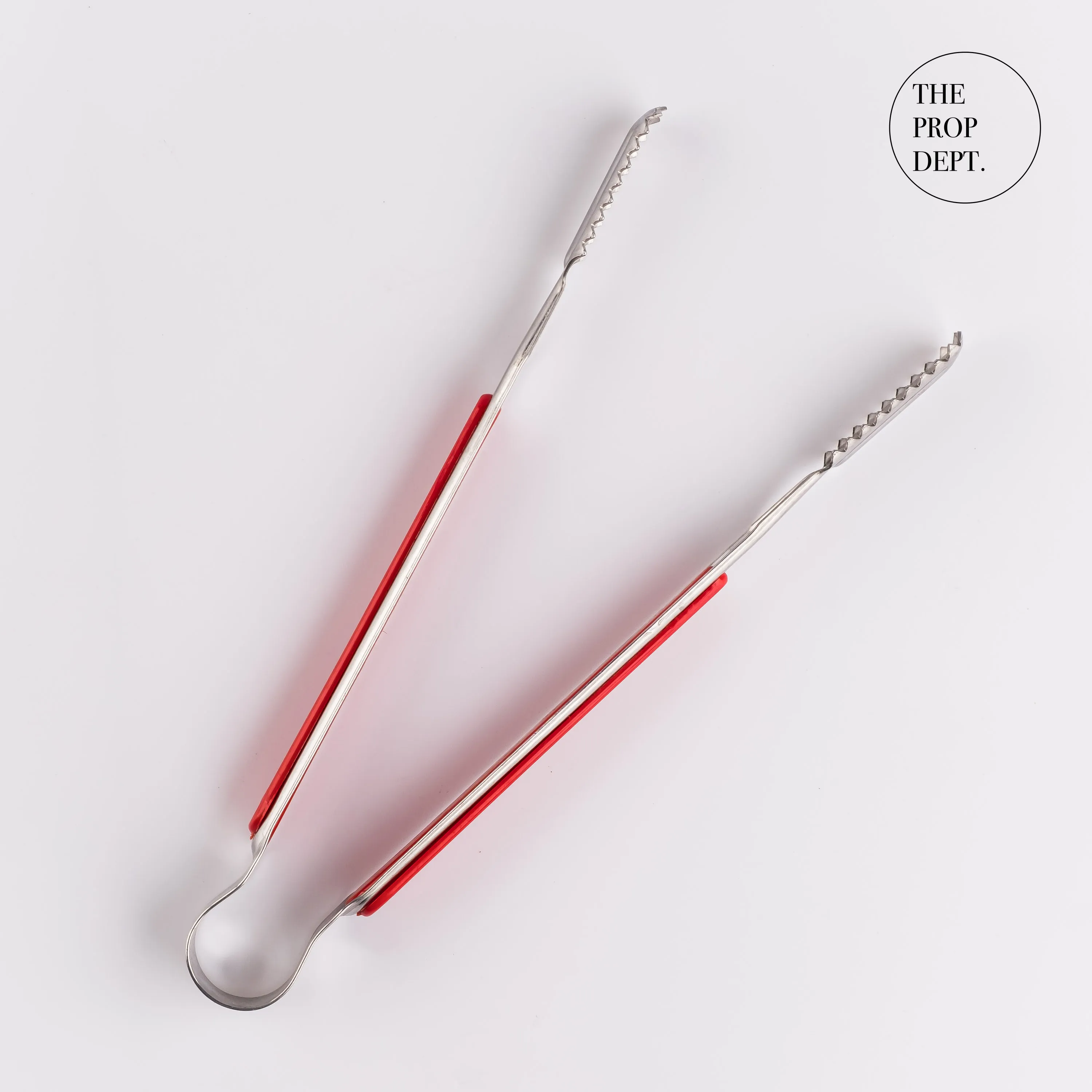 UT23-0226 - Silver Red Metal Tongs