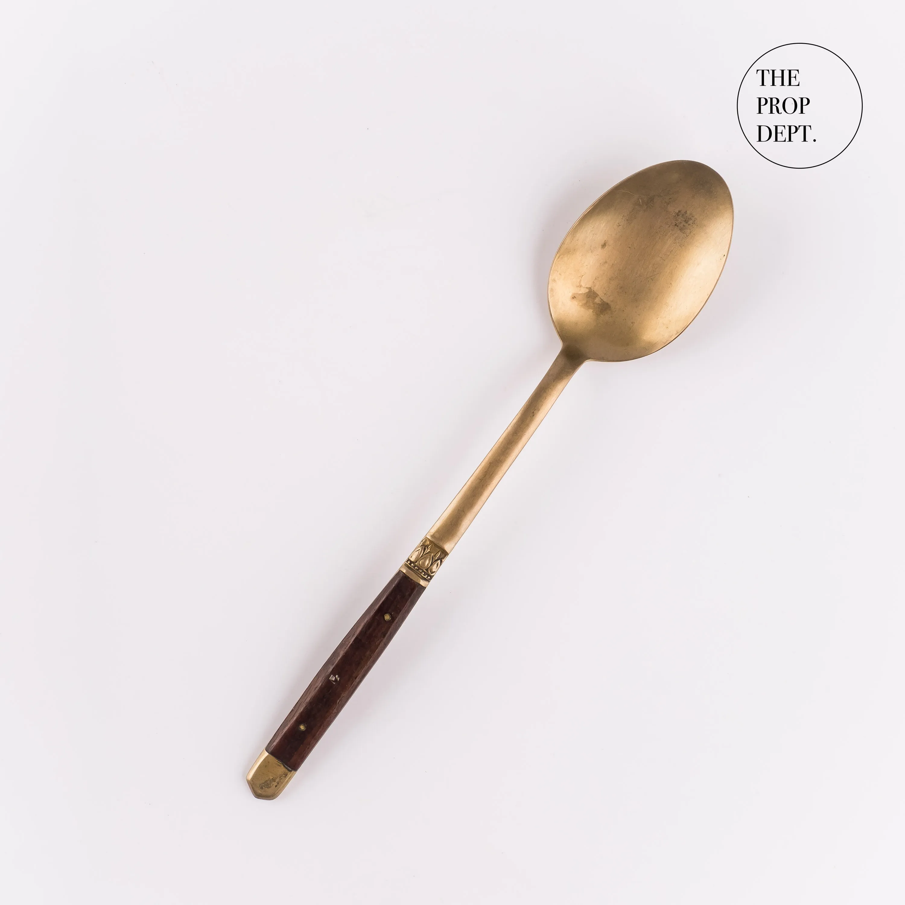 UT23-0439 - Gold Brown Metal Spoon - 8" (L)