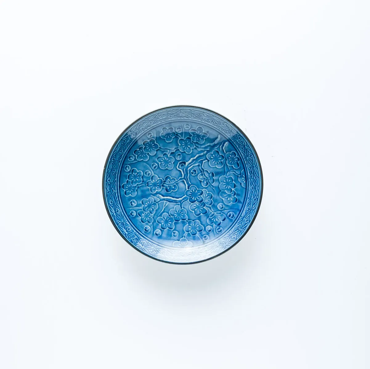 PL20-0027 - Blue Ceramic Plate - 5" (D)