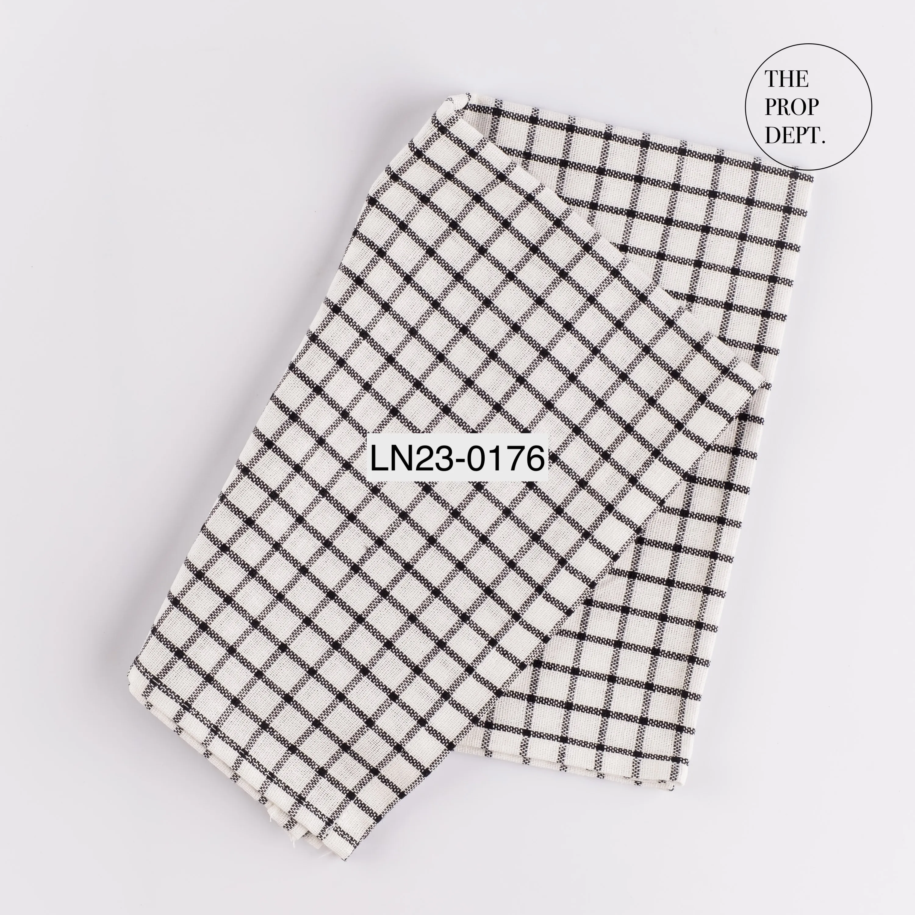 LN23-0176 - Black White Fabric Linen