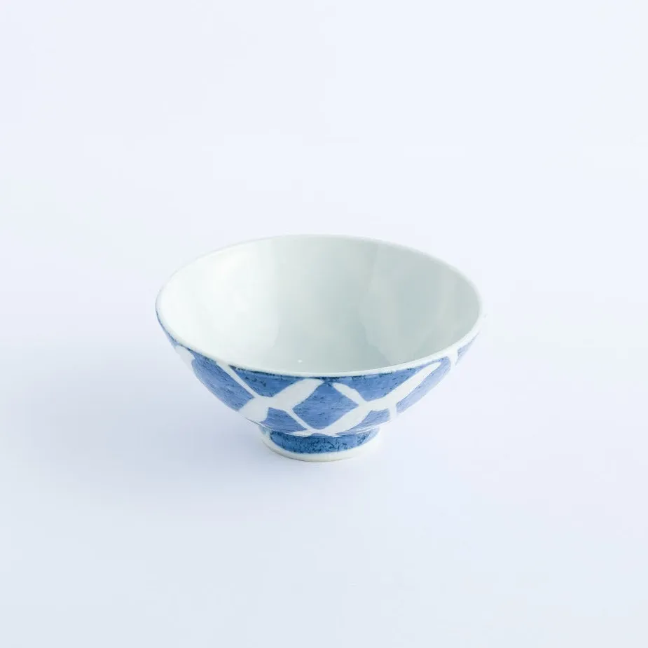 BW20-0071 - Blue White Ceramic Bowl - 5.75" 2.5" (DH)
