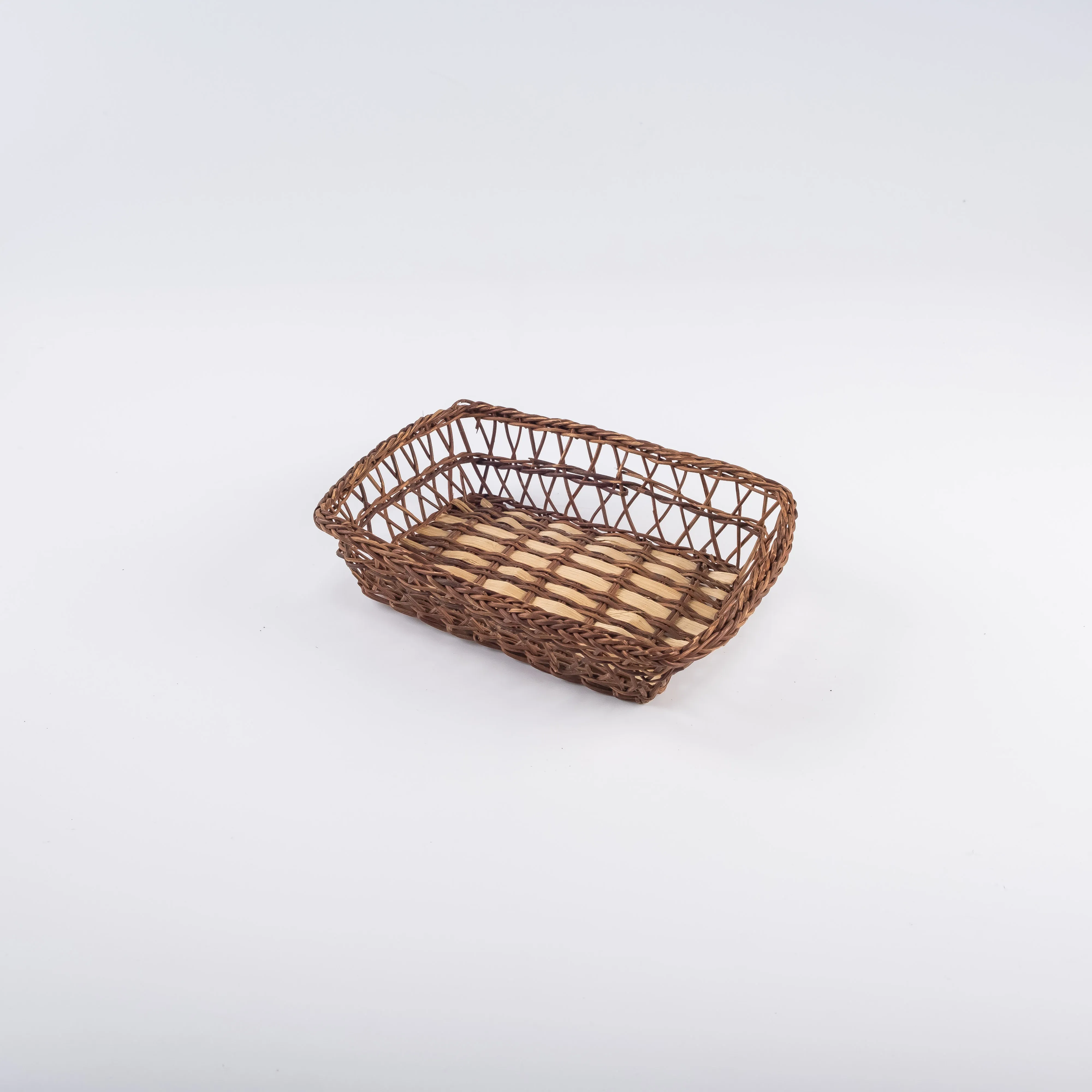 WW21-0050 - Brown Fiber Basket - 7.5" 5.5" 1.75" (LWH)