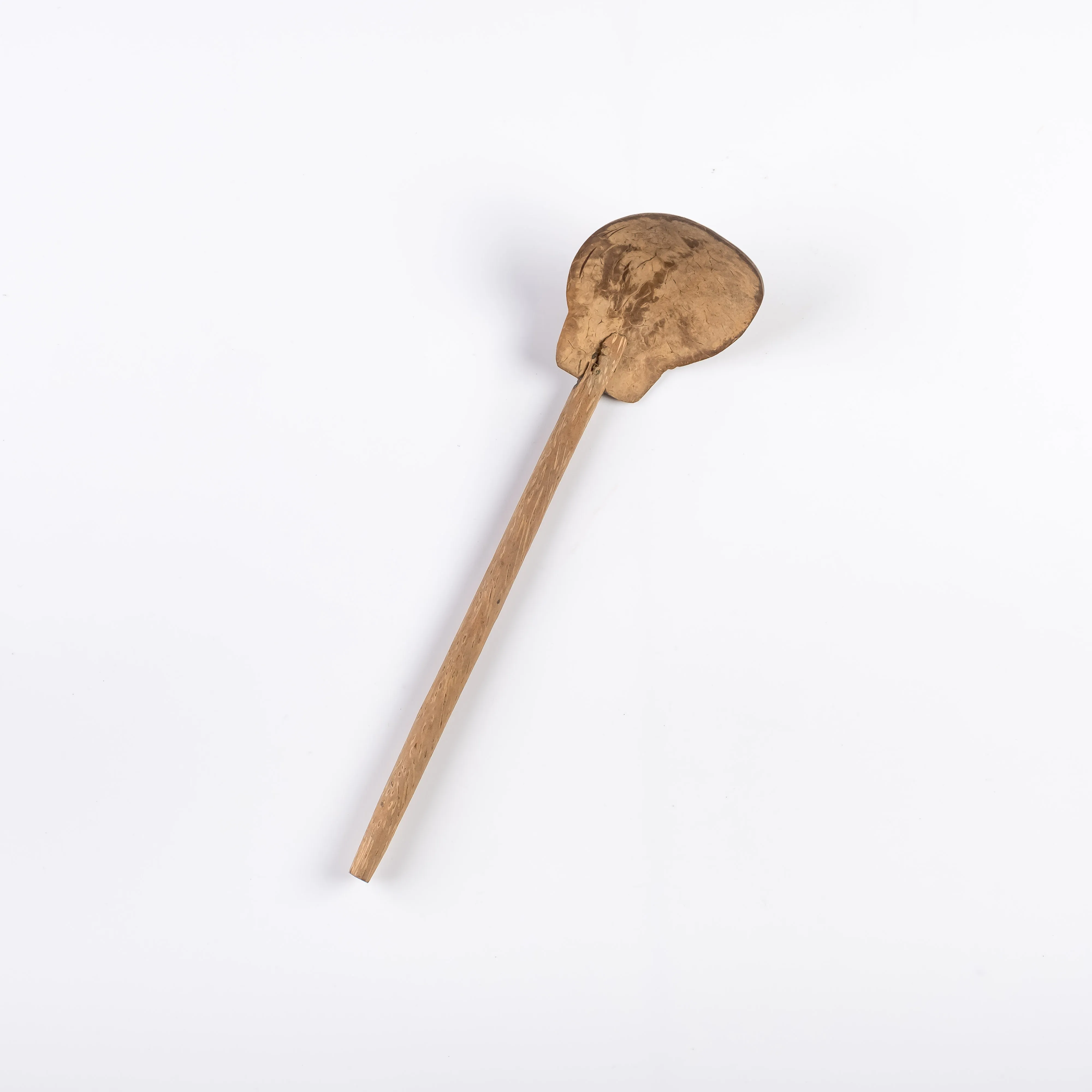 UT21-0155 - Brown Wood Ladle - 10" (L)