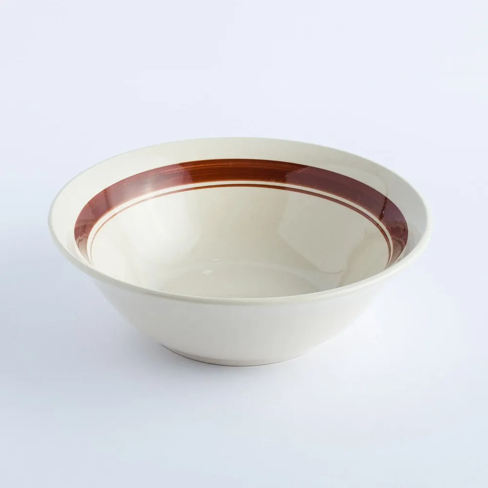 BW20-0169 - Red Beige Ceramic Bowl - 7.25" 2.25" (DH)