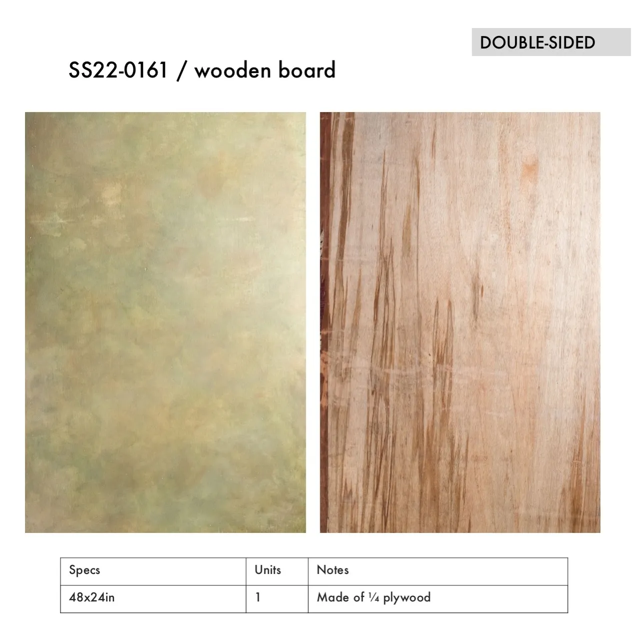 SS22-0161 - Green Brown Wooden Board - 48" 24" (LW)