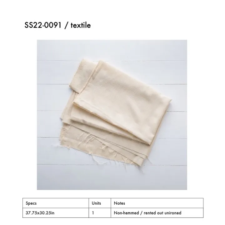 SS22-0091 - Beige Fabric Surface - 37.75" 30.25" (LW)