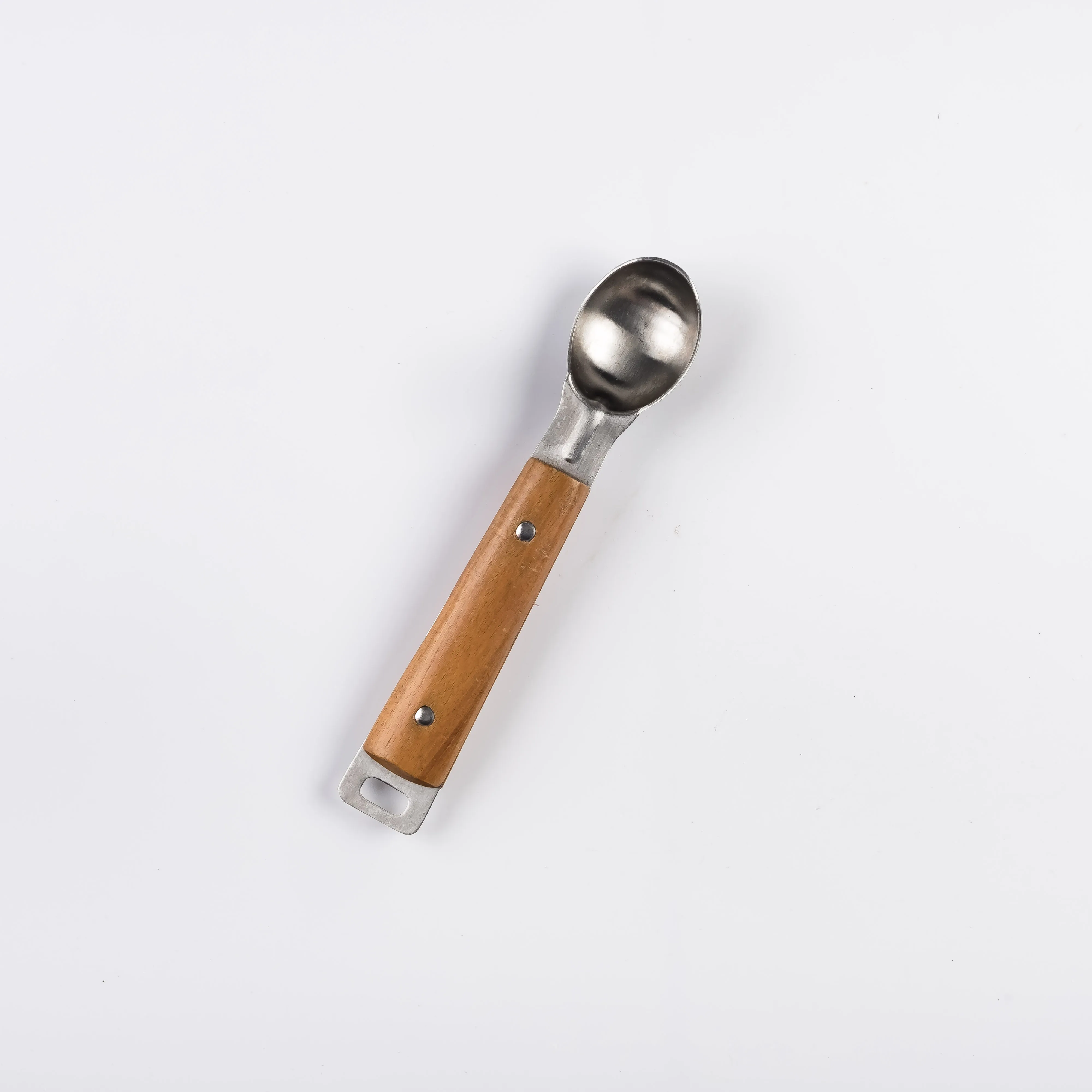 UT21-0095 - Silver Brown Metal Ice cream scoop - 8.5" (L)