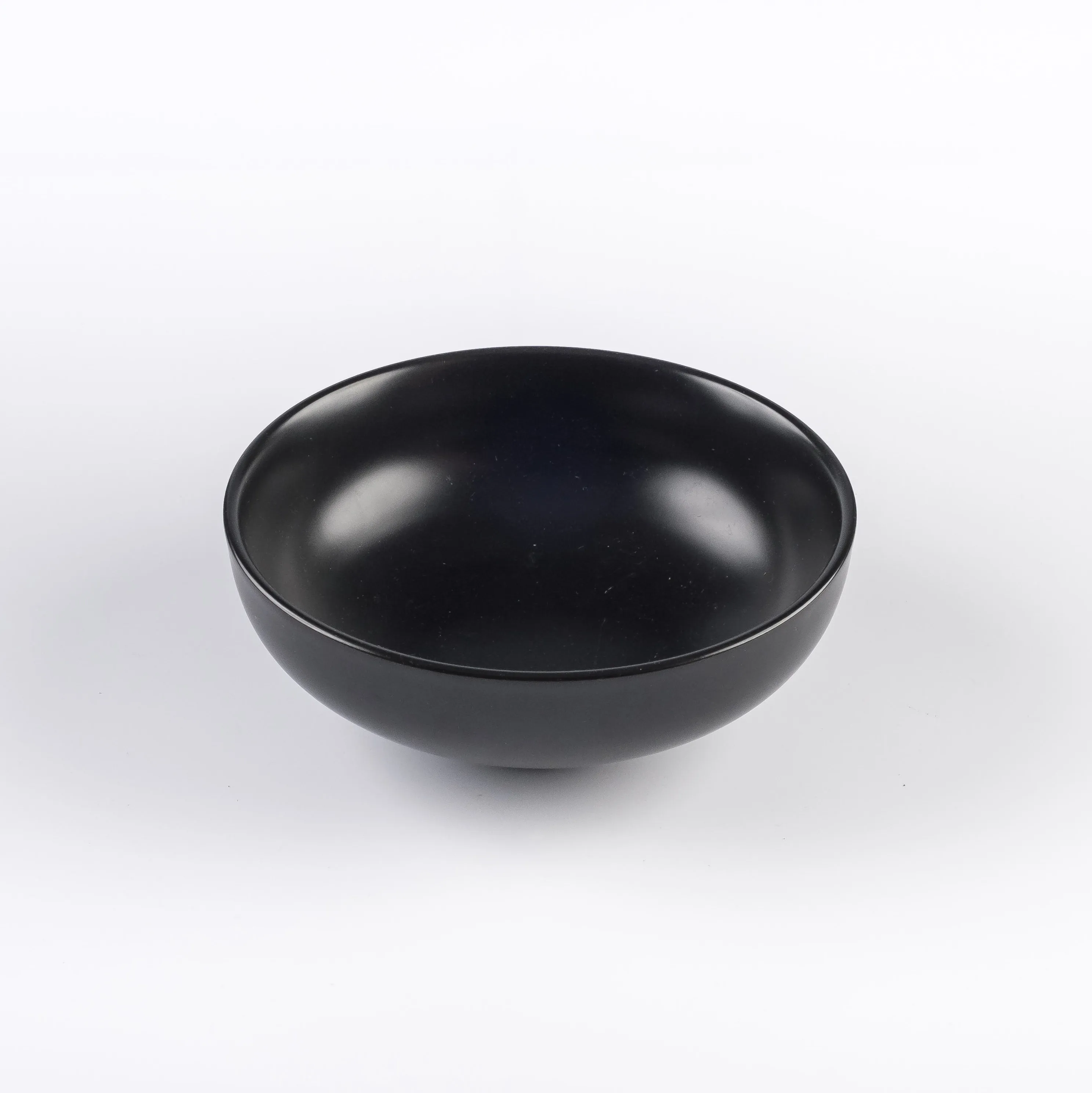 BW21-0366 - Black Ceramic Bowl - 7" 2.5" (DH)
