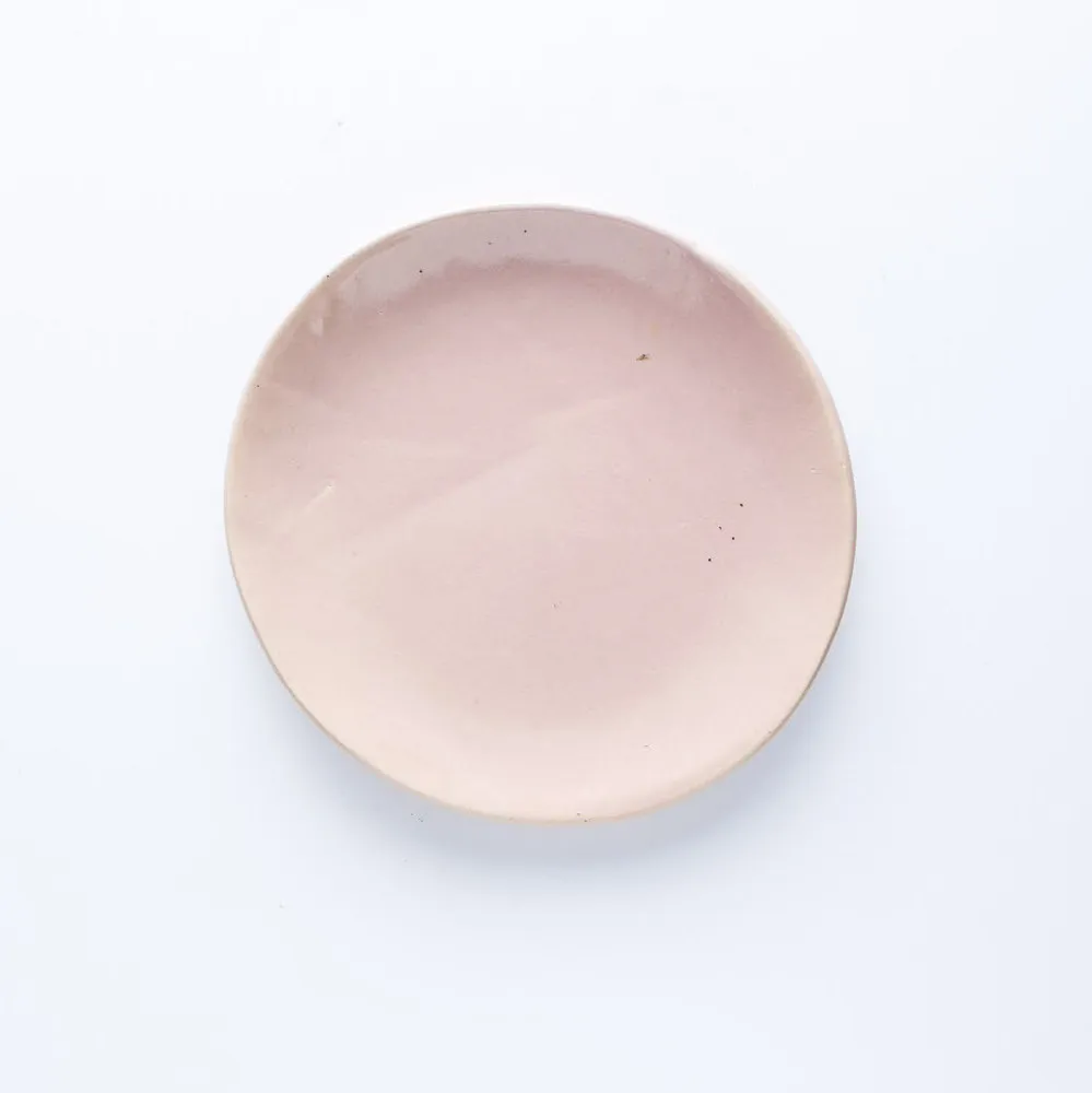 ST20-0048 - Pink Stoneware Plate - 8" (D)