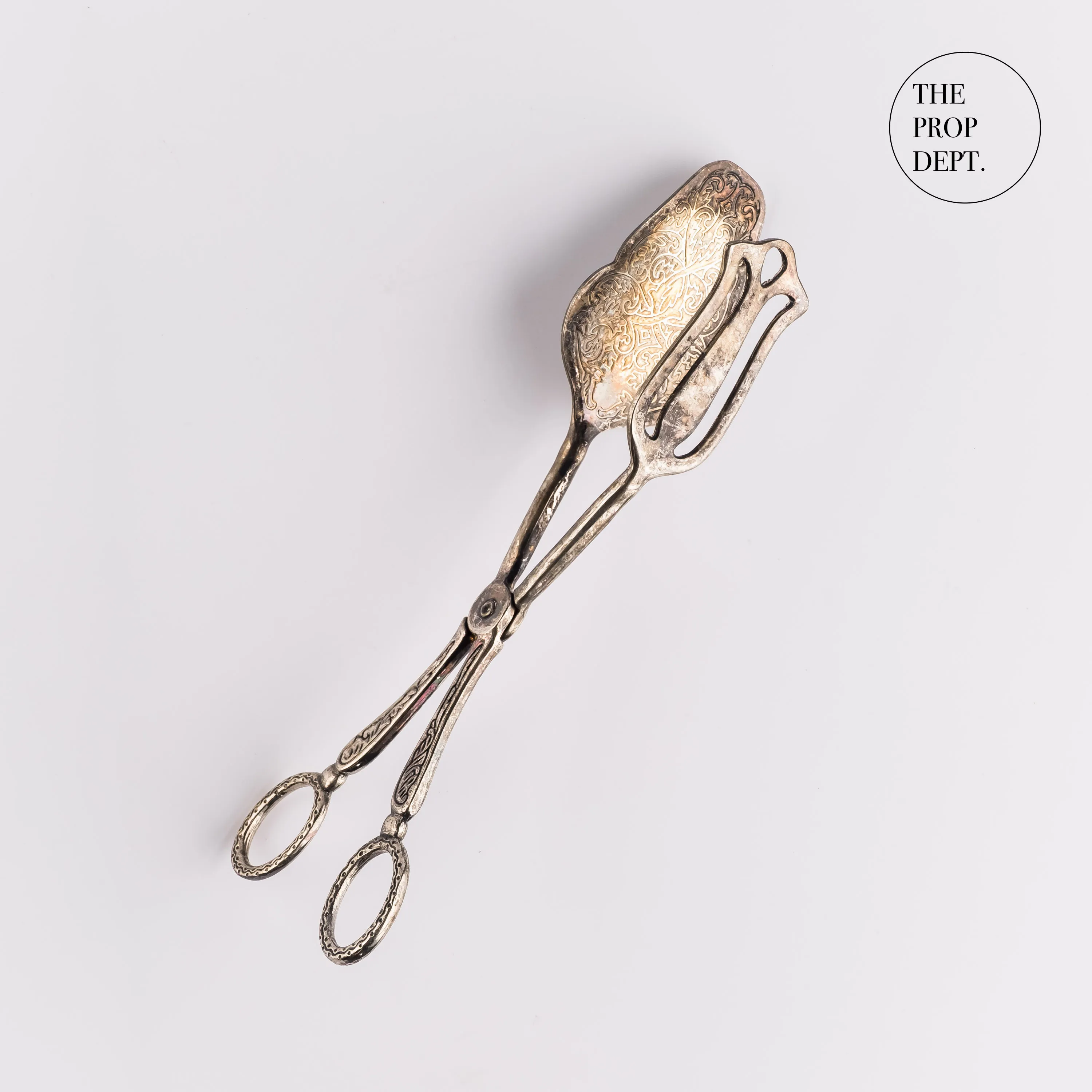 UT23-0224 - Silver Metal Tongs - 9" (L)