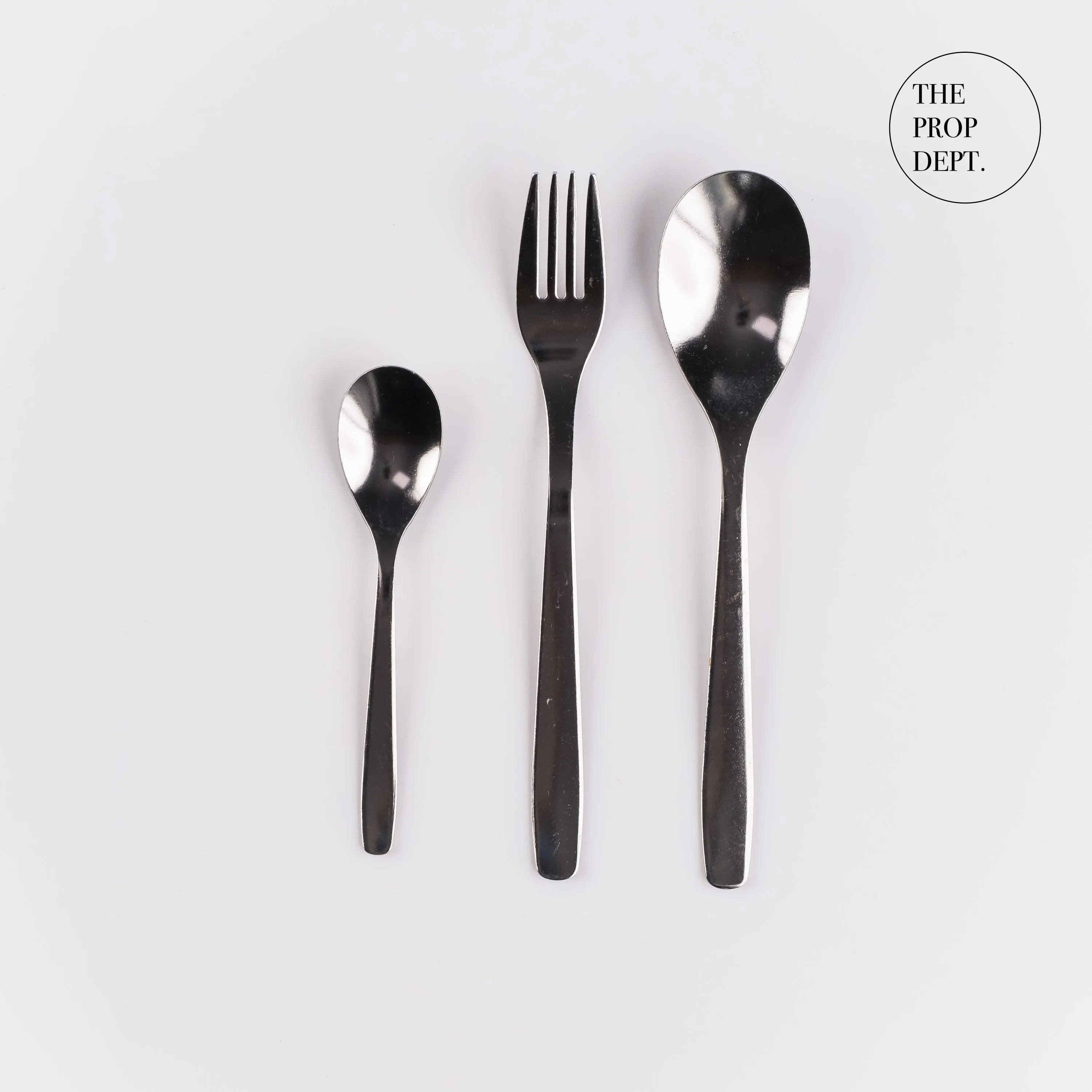 UT23-0371 - Silver Metal Utensil Set - 7.25" (L)