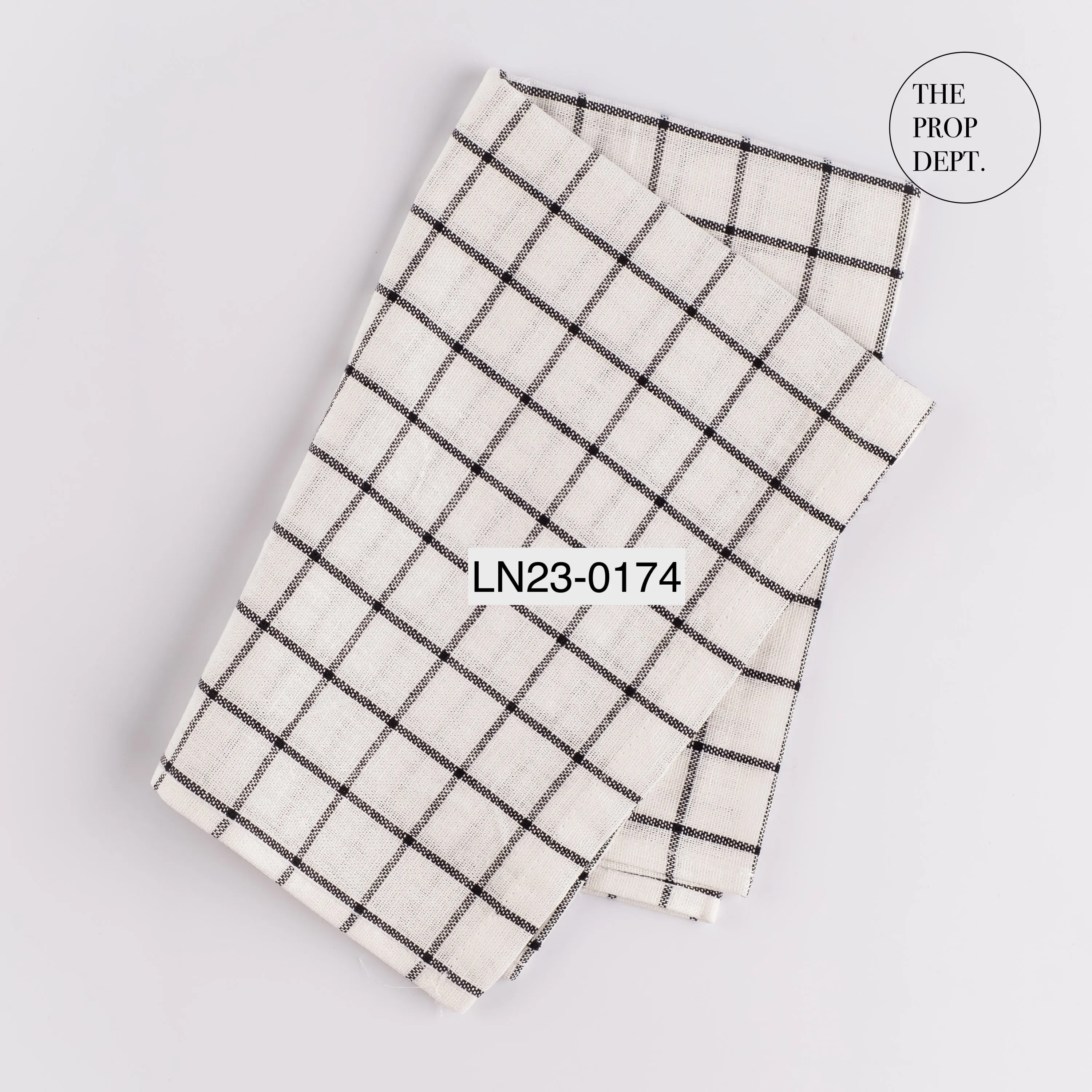 LN23-0174 - Black White Fabric Linen