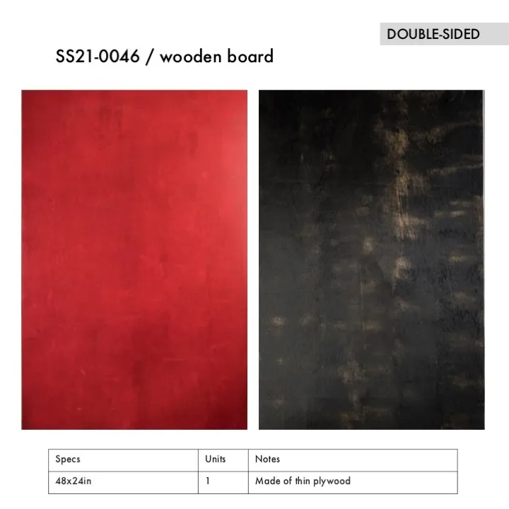 SS21-0046 - Red Black Wooden Board - 48" 24" (LW)